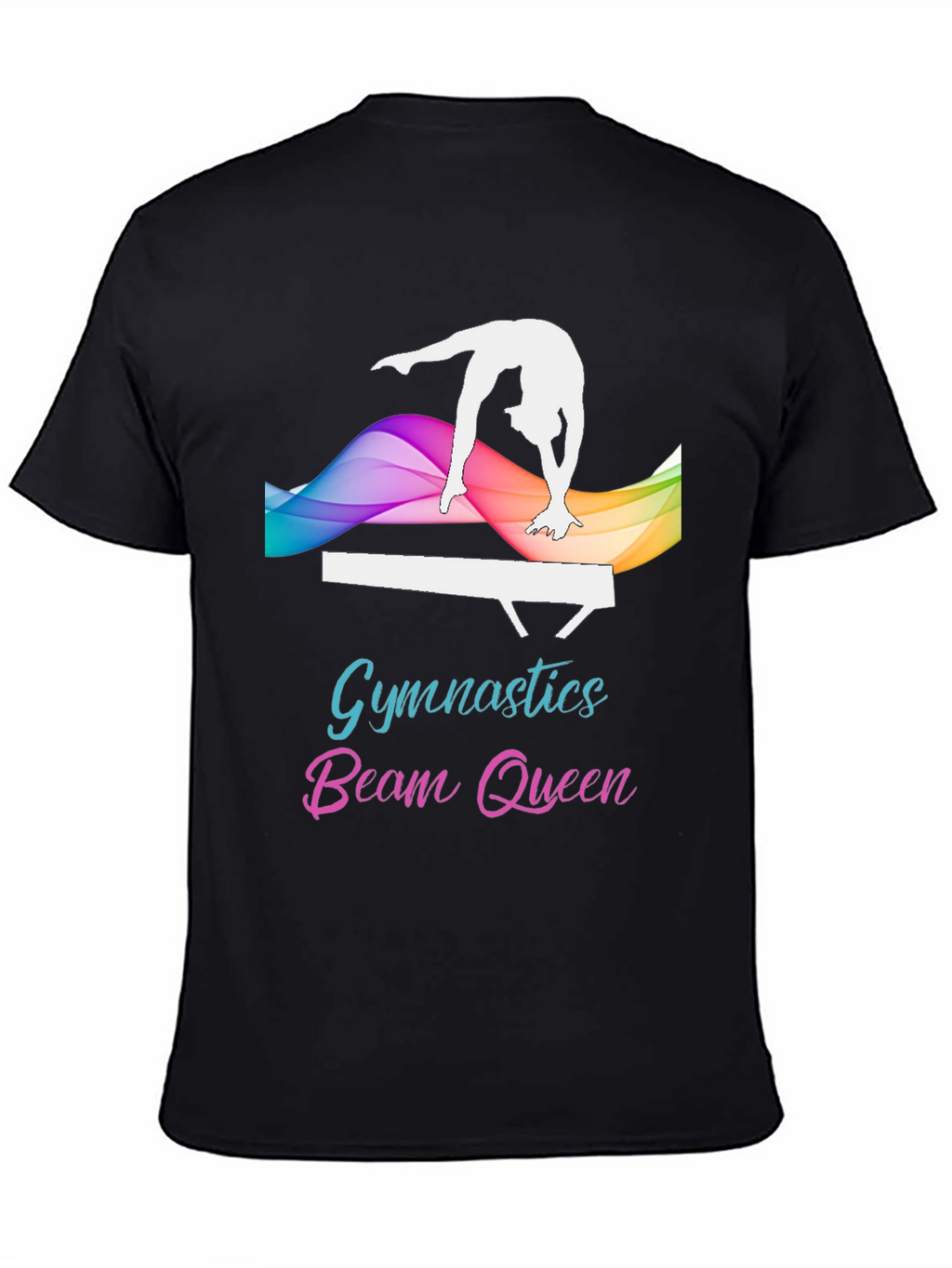 Gymnastics Beam Queen Black T-Shirt