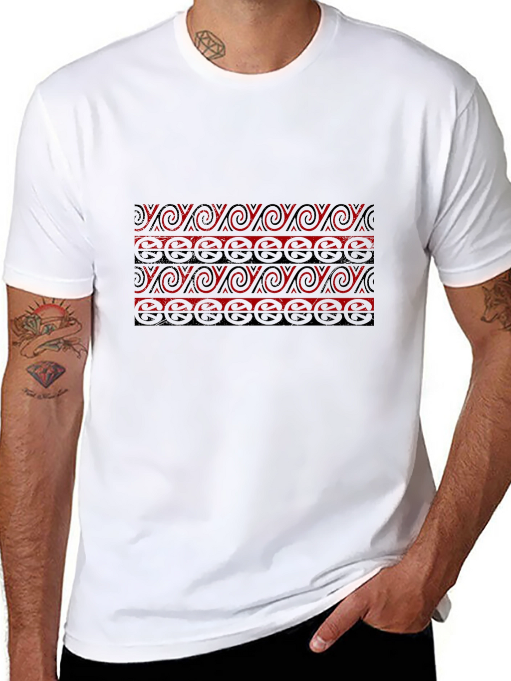 Stylish Graphic Print Black T-Shirt