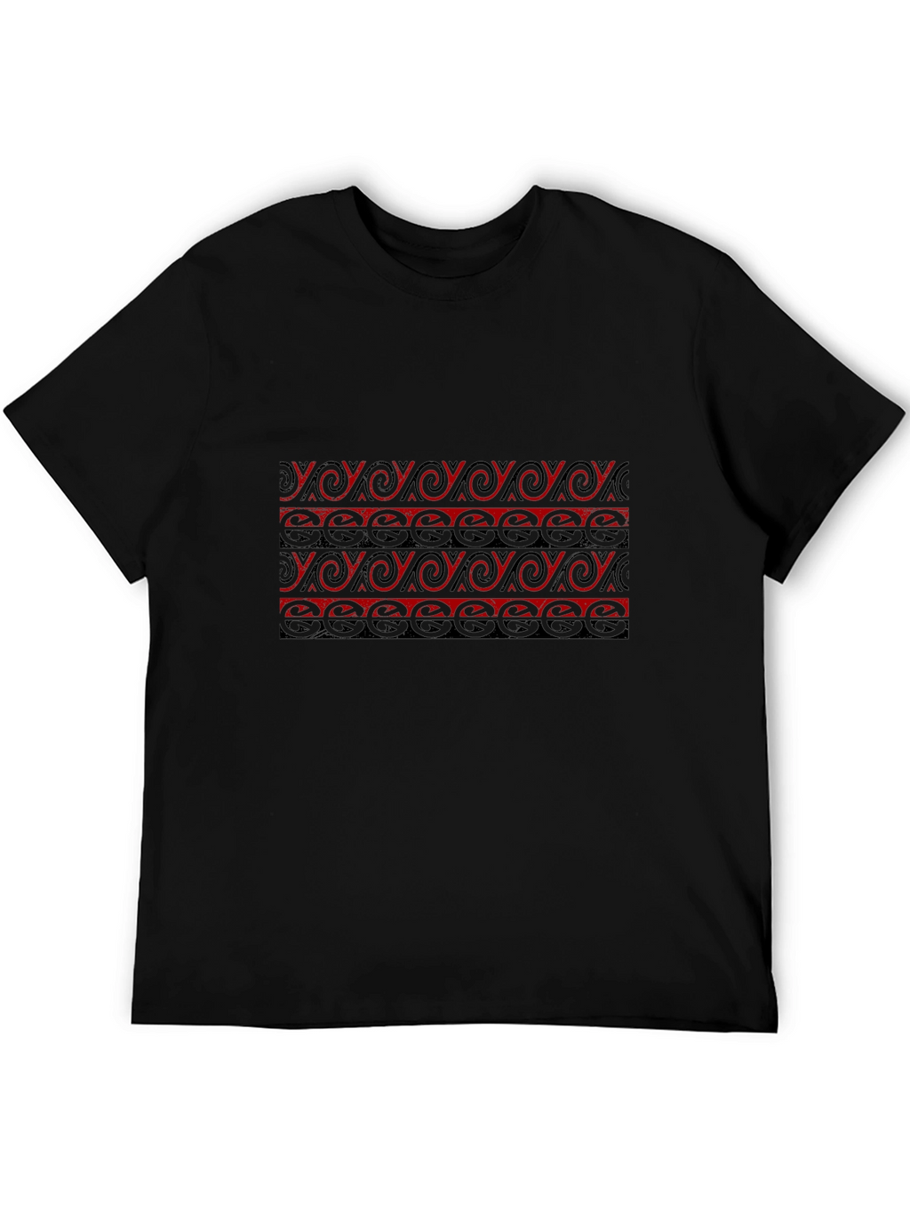 Stylish Graphic Print Black T-Shirt