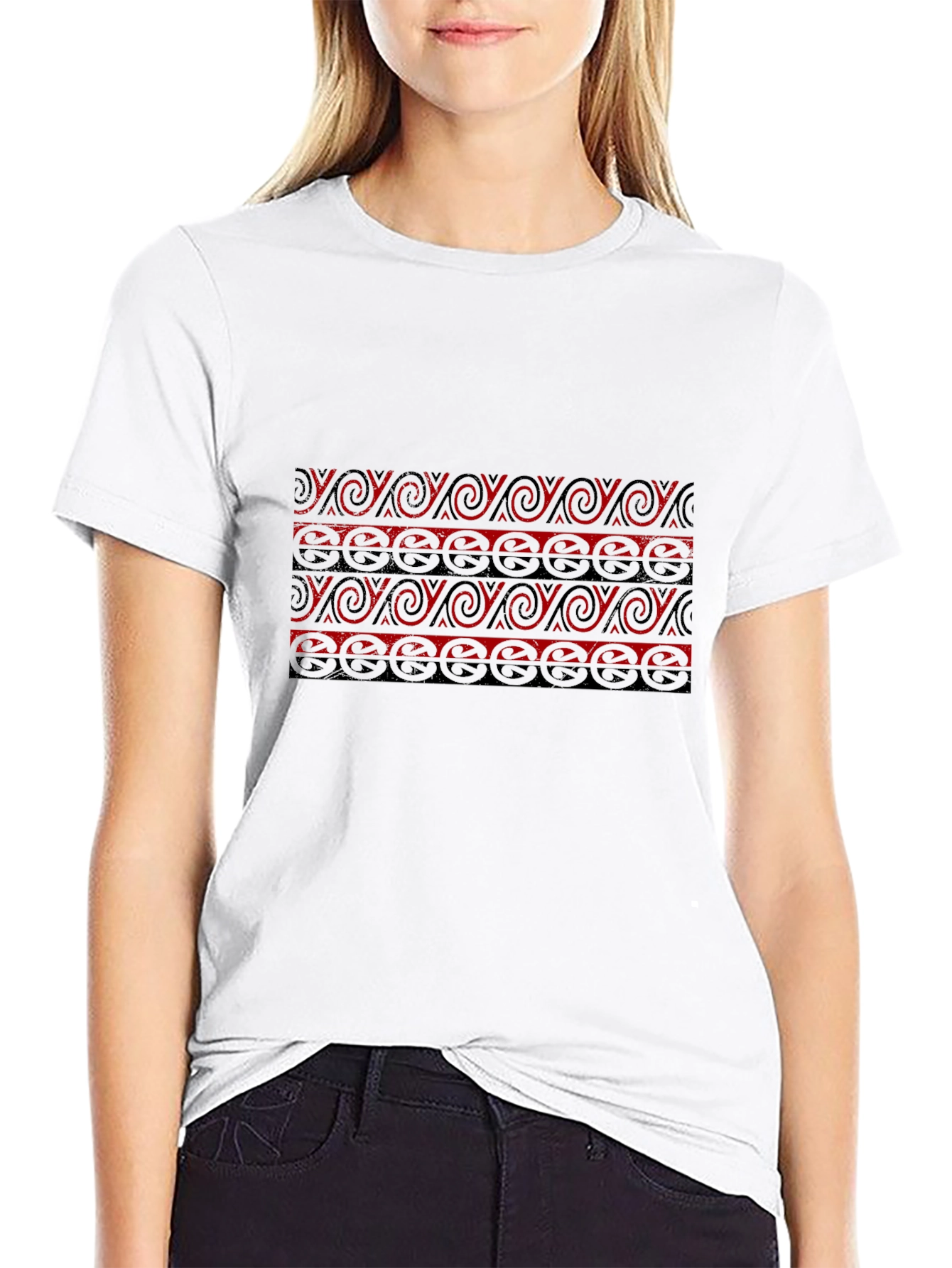 Stylish Graphic Print Black T-Shirt