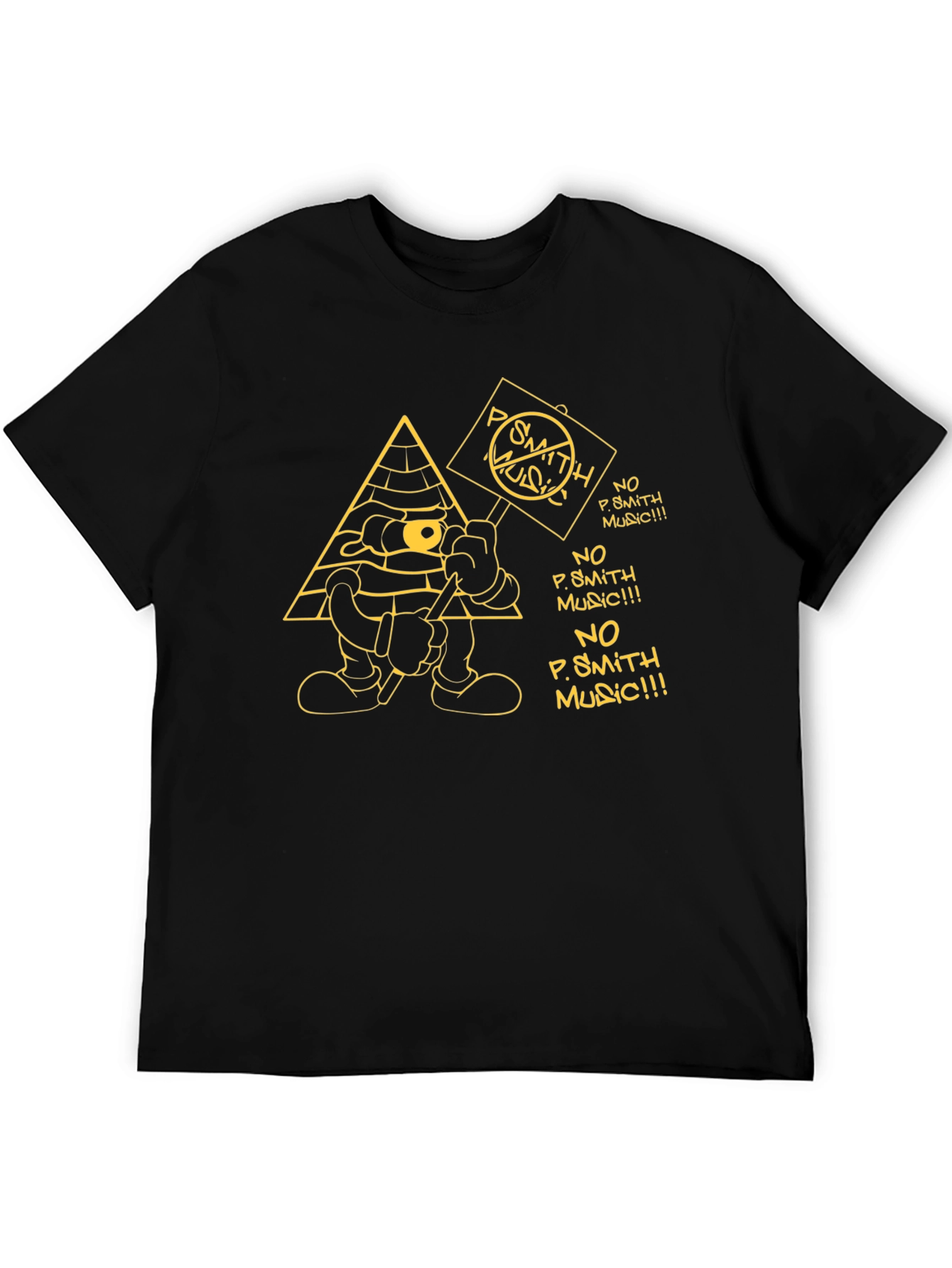 No P. Smith Music Cartoon Graphic T-Shirt