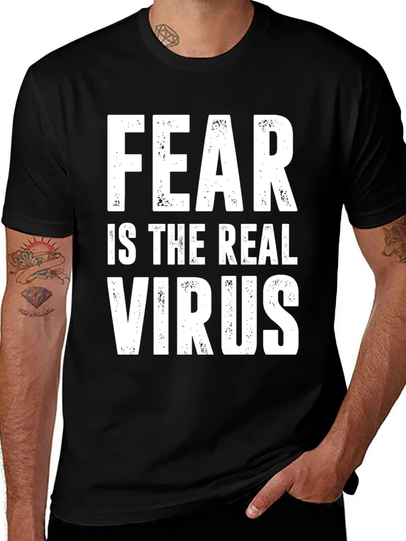 Fear Is The Real Virus Graphic T-Shirt
