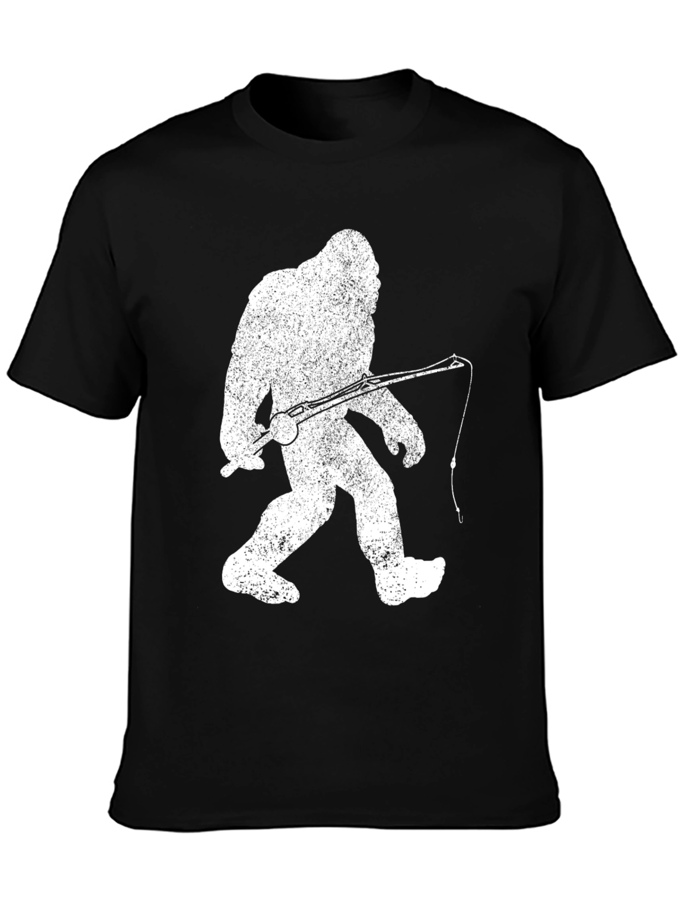 Bigfoot Fishing Graphic T-Shirt