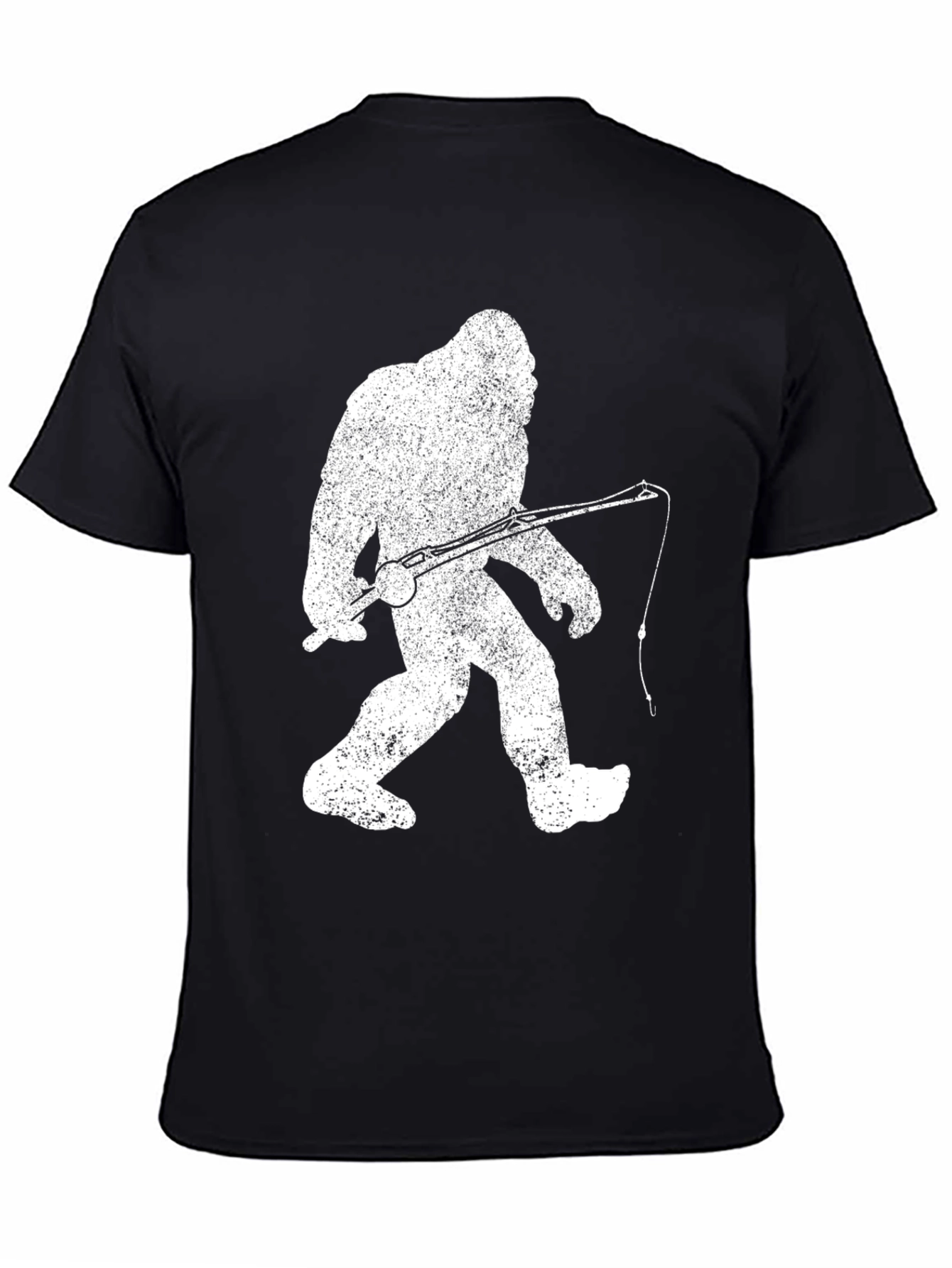 Bigfoot Fishing Graphic T-Shirt