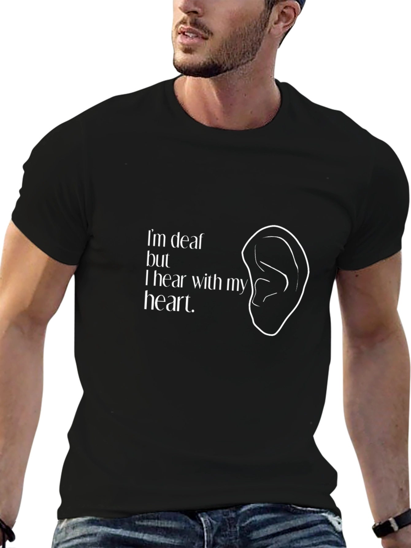 Deaf Hear With My Heart T-Shirt - Awareness Tee