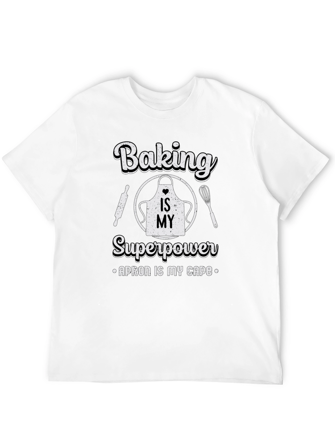 Baking is My Superpower Black T-Shirt