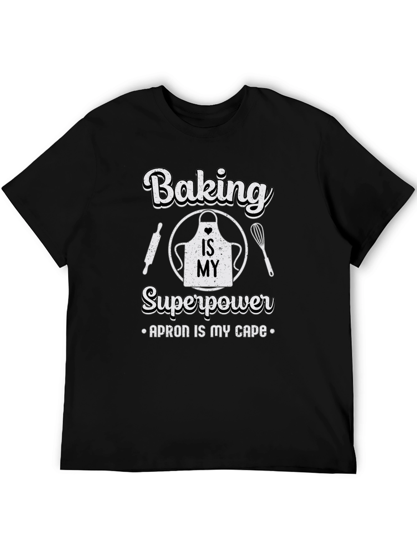 Baking is My Superpower Black T-Shirt