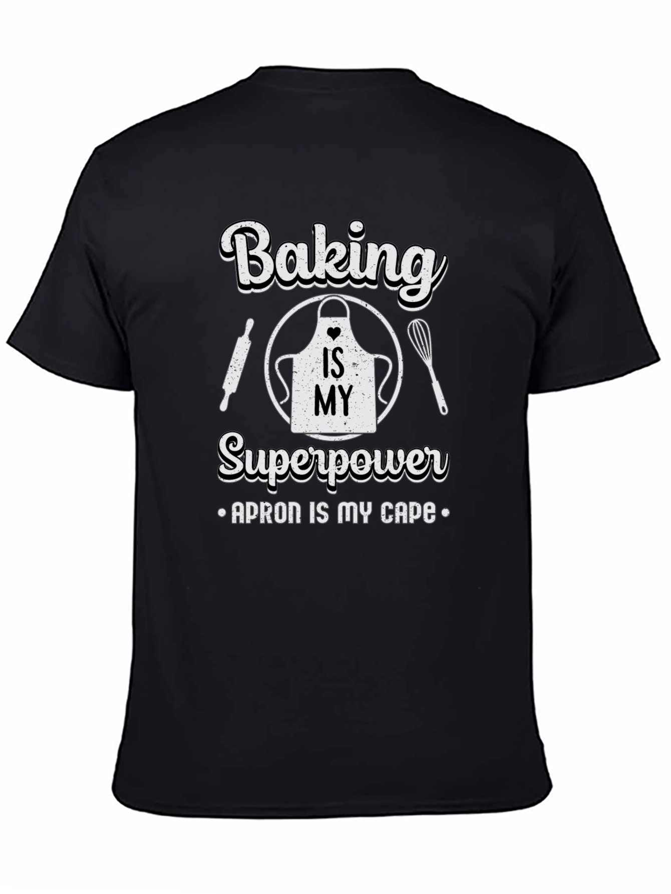 Baking is My Superpower Black T-Shirt