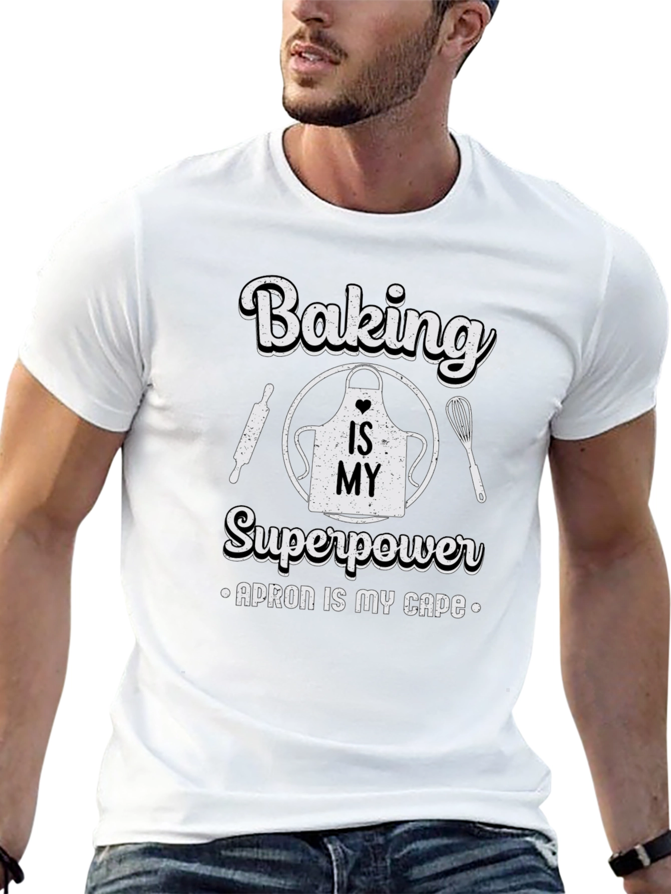 Baking is My Superpower Black T-Shirt