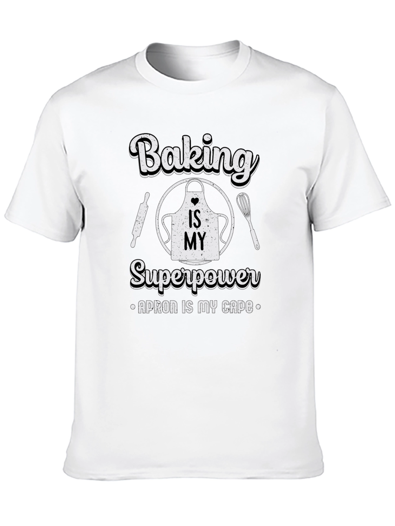 Baking is My Superpower Black T-Shirt