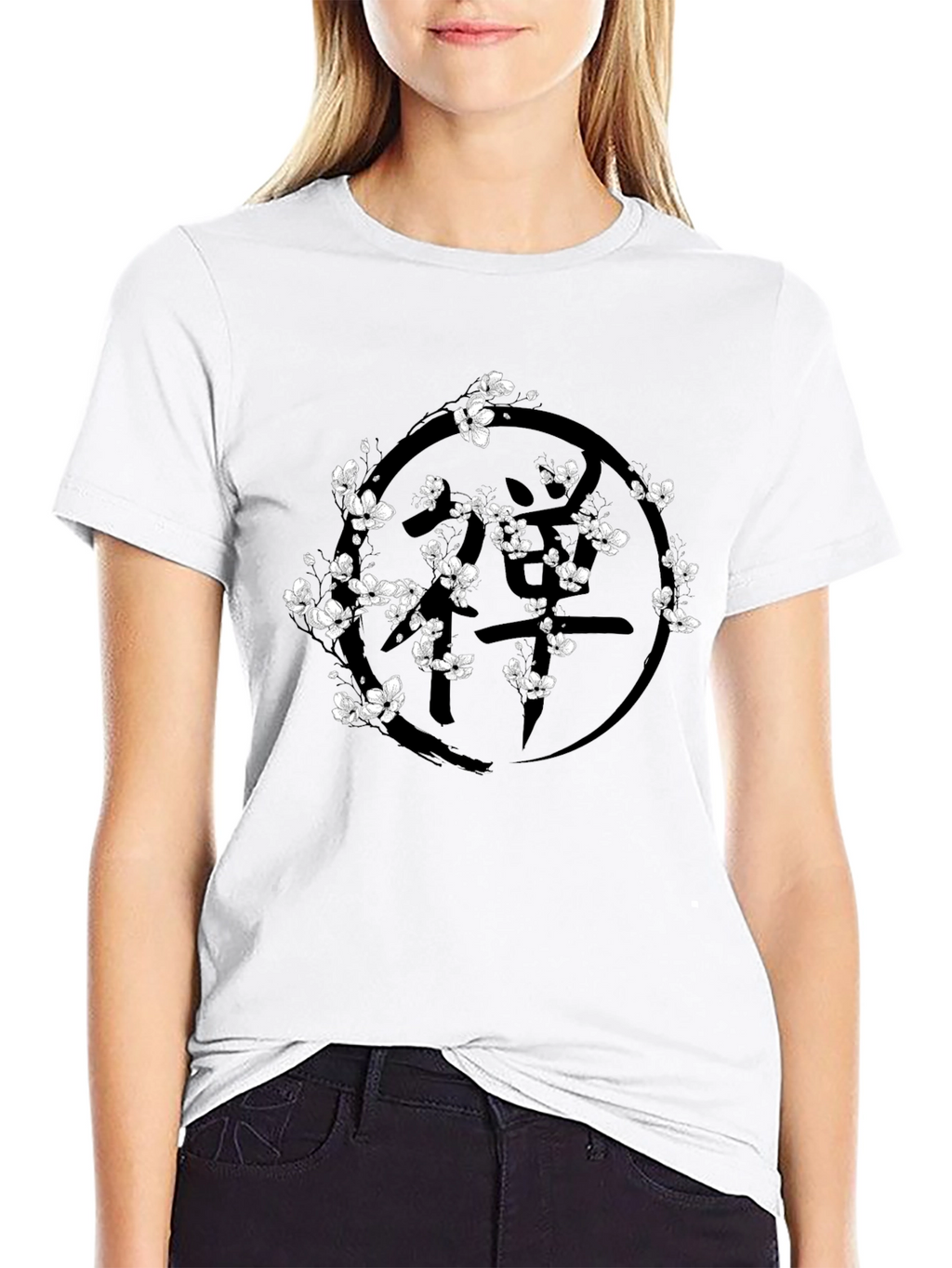 Black Floral Graphic T-Shirt