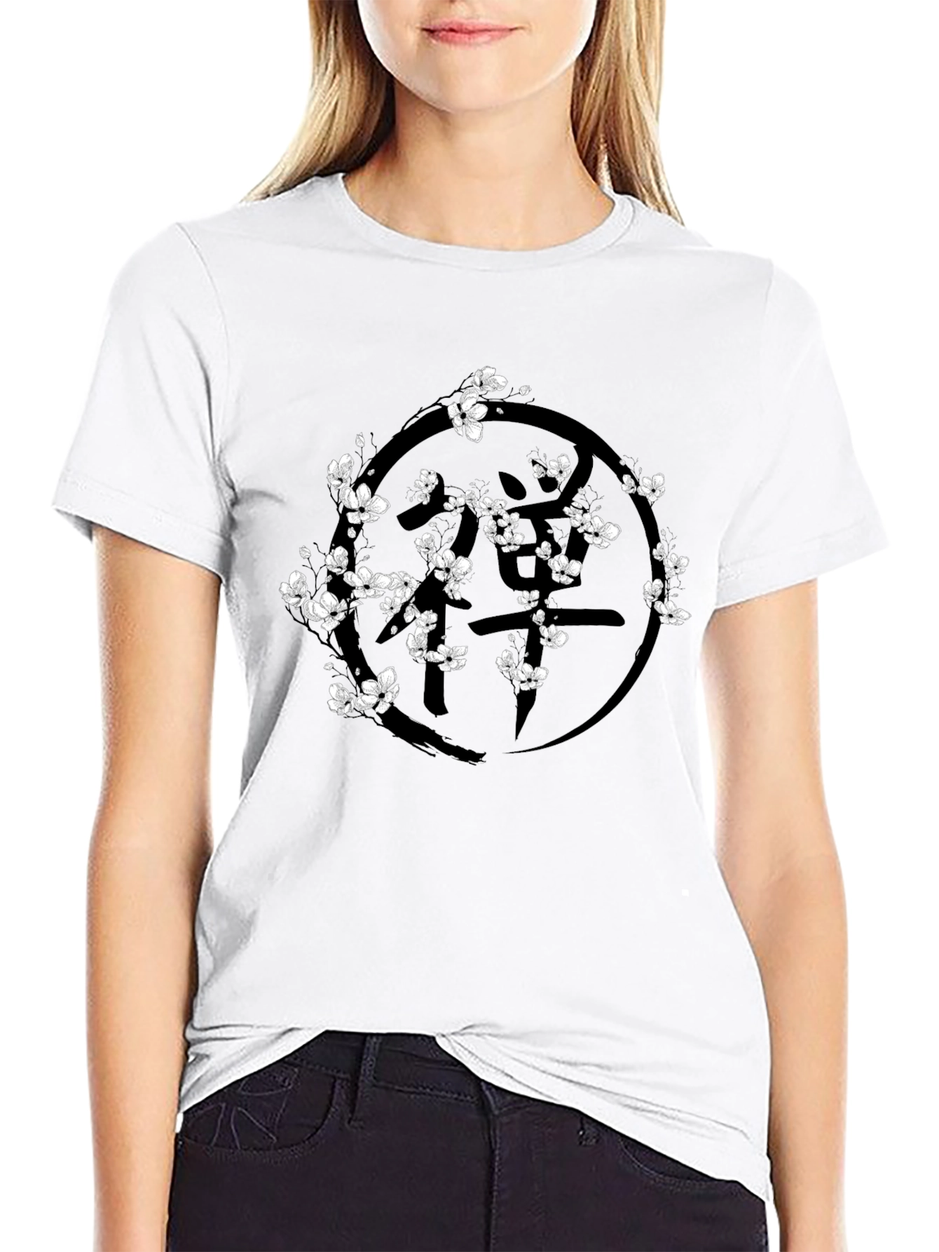 Black Floral Graphic T-Shirt