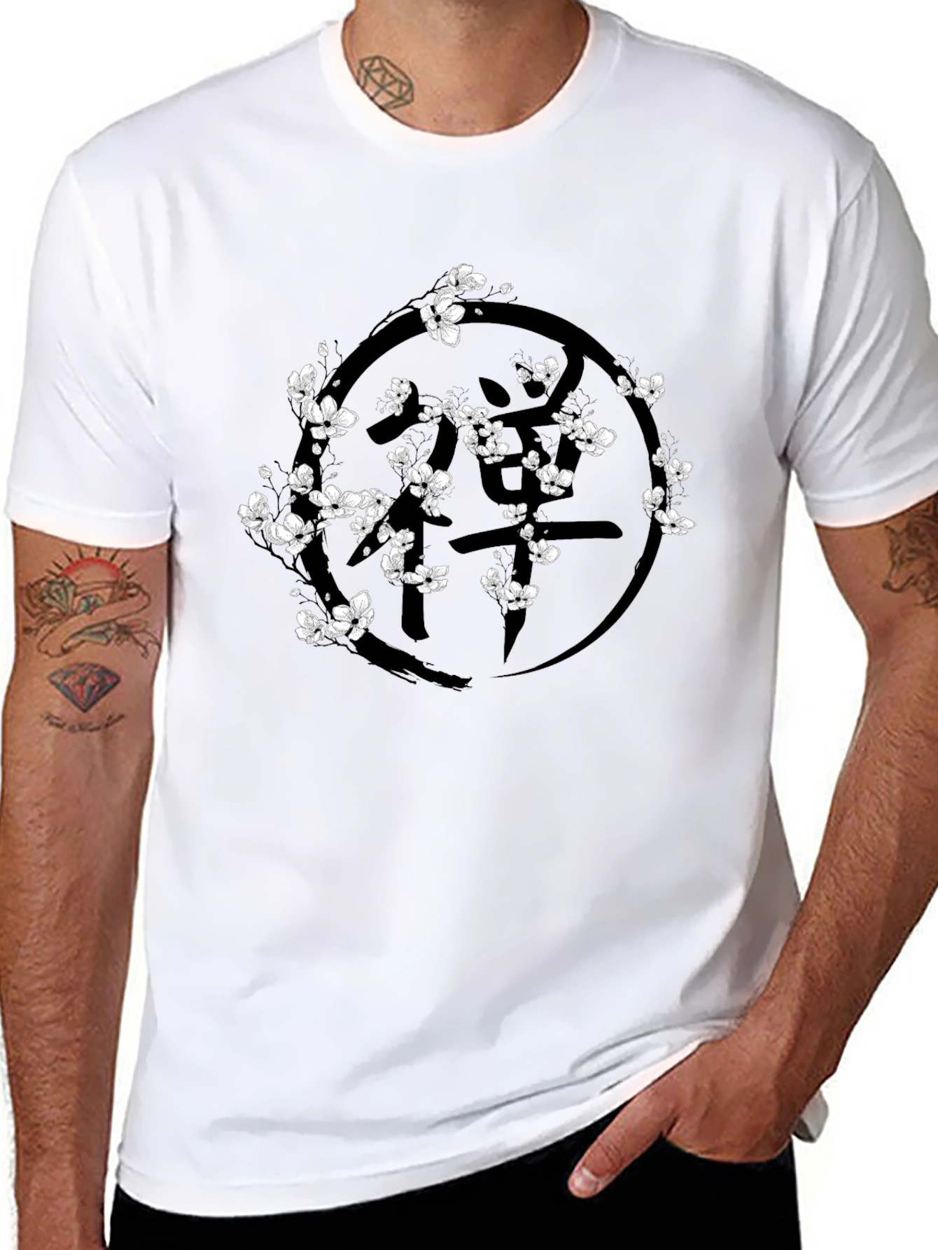 Black Floral Graphic T-Shirt