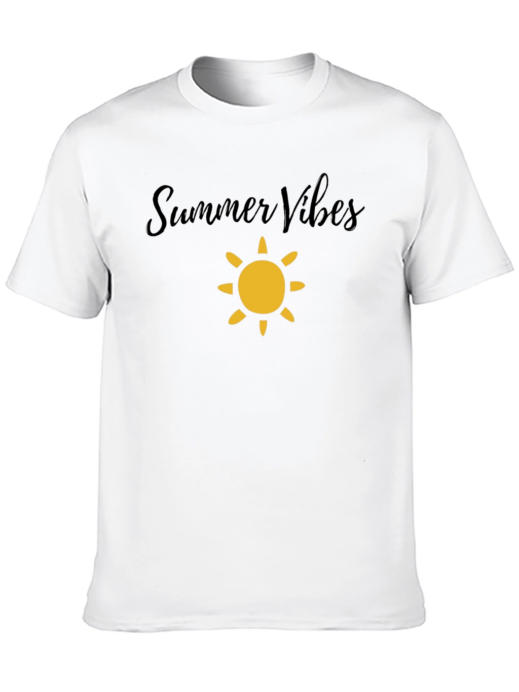 Summer Vibes Black T-Shirt - Mens Casual Wear