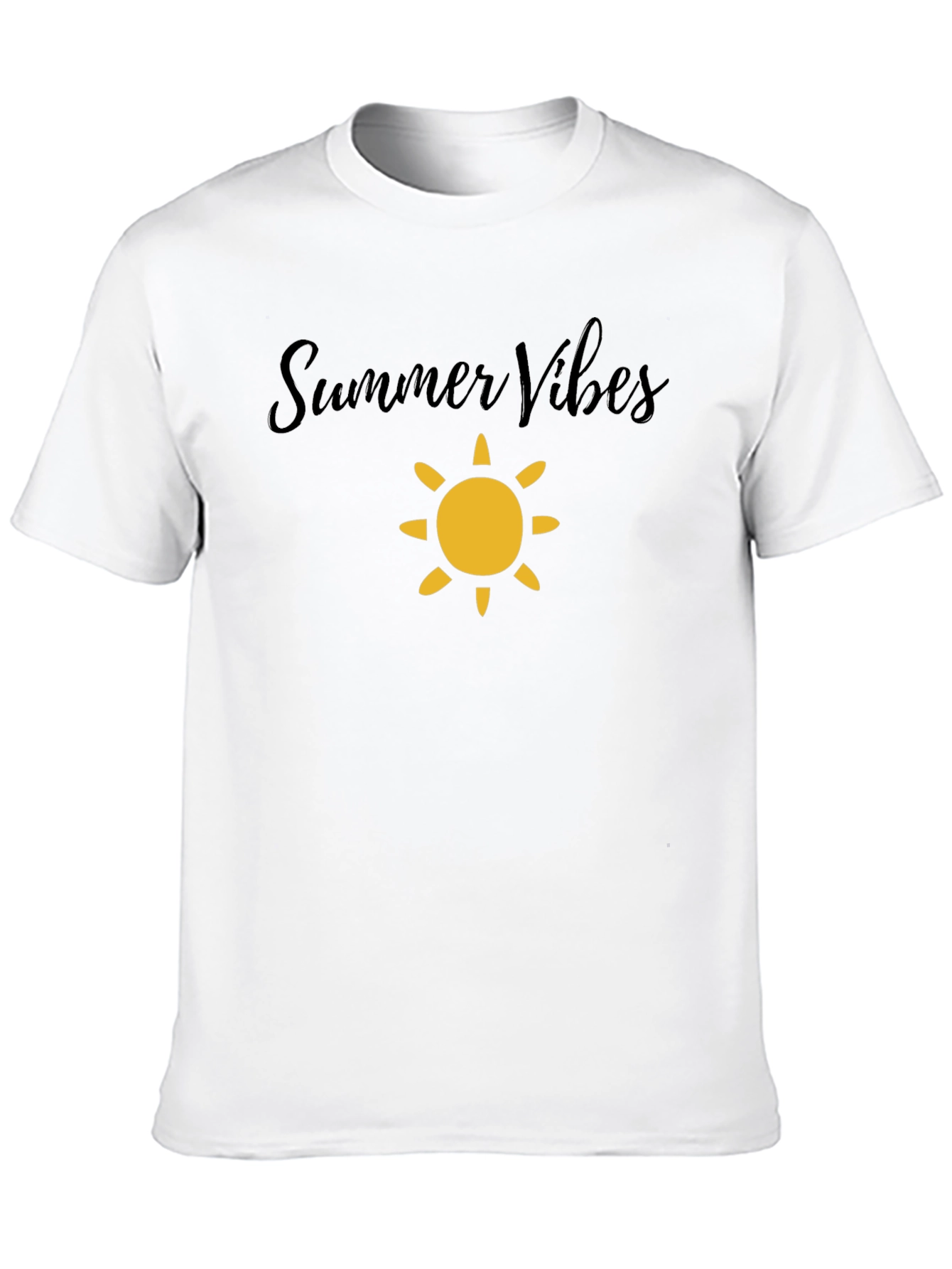 Summer Vibes Black T-Shirt - Mens Casual Wear