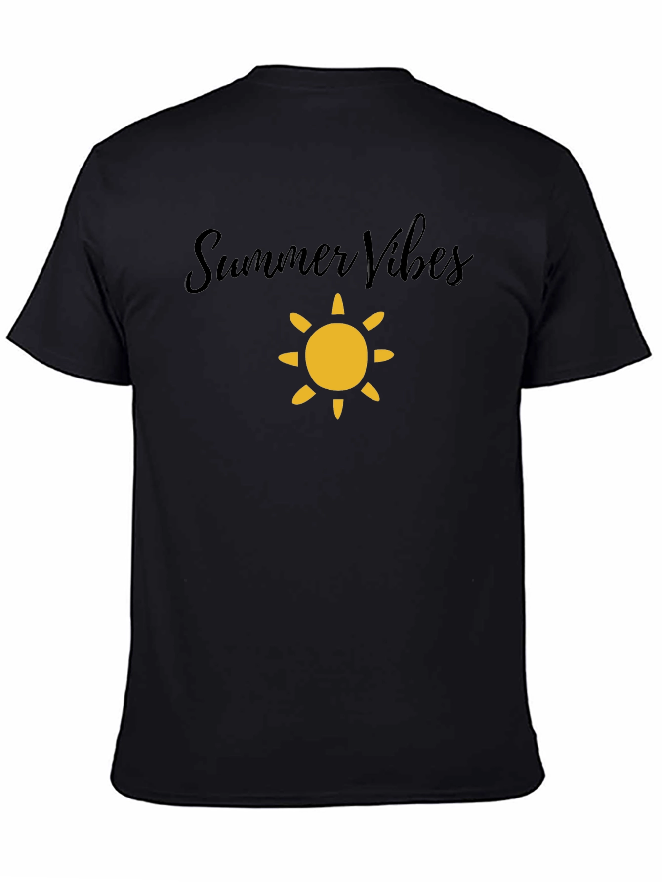 Summer Vibes Black T-Shirt - Mens Casual Wear