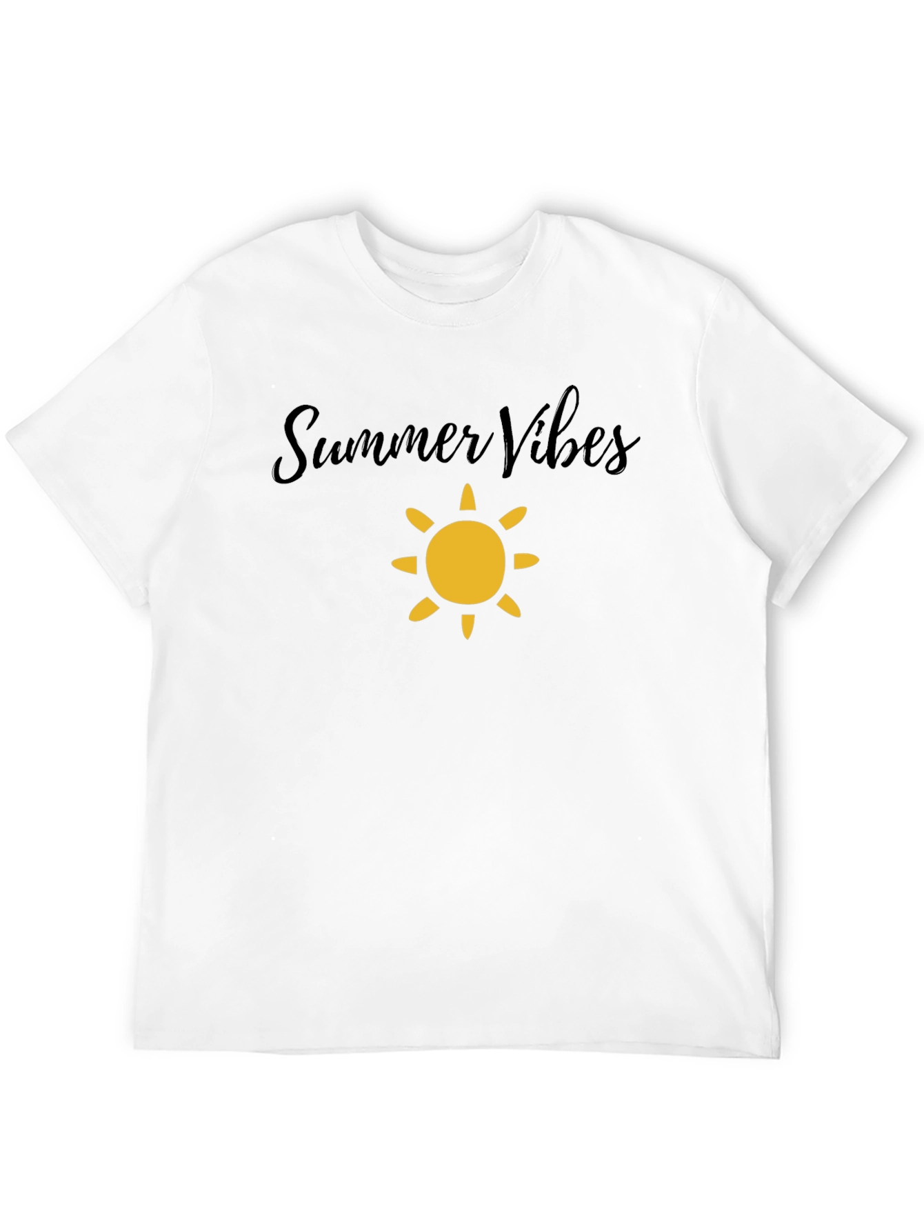 Summer Vibes Black T-Shirt - Mens Casual Wear