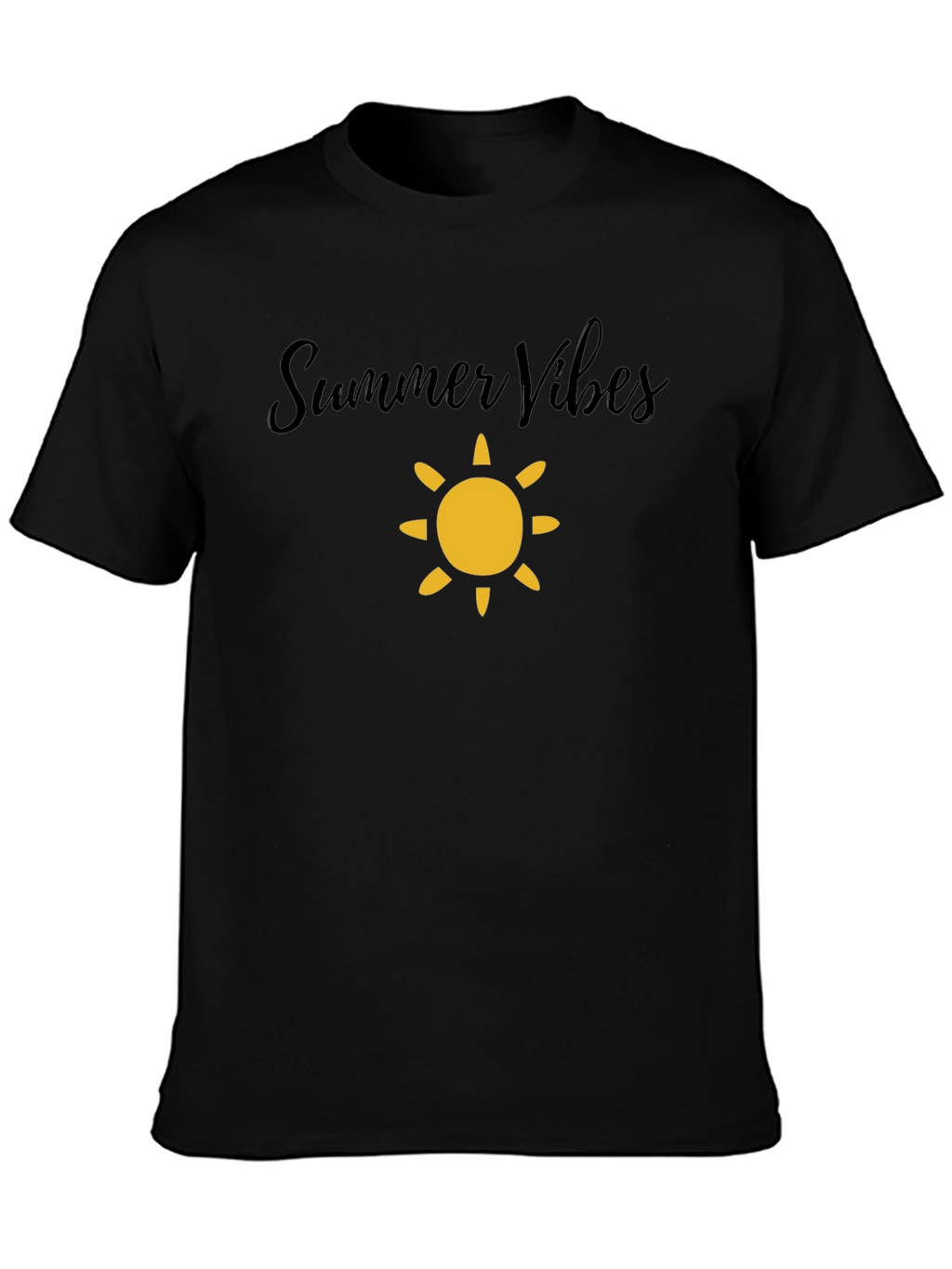 Summer Vibes Black T-Shirt - Mens Casual Wear