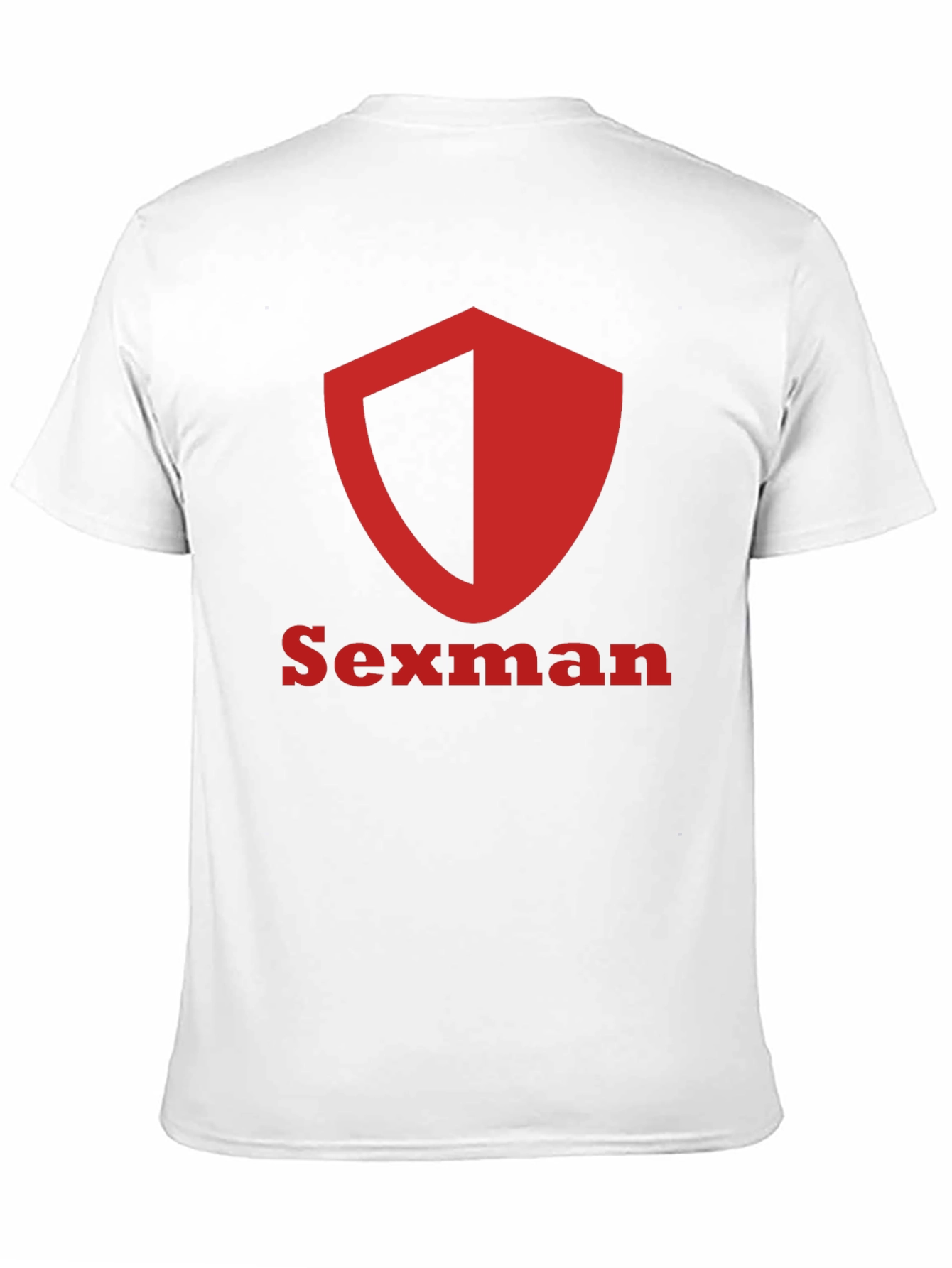 Sexman Graphic T-Shirt - Bold Red Shield Logo Tee