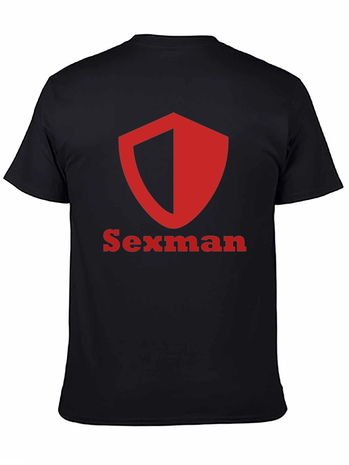 Sexman Graphic T-Shirt - Bold Red Shield Logo Tee