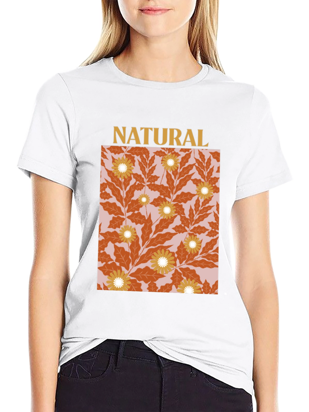 Natural Floral Graphic T-Shirt