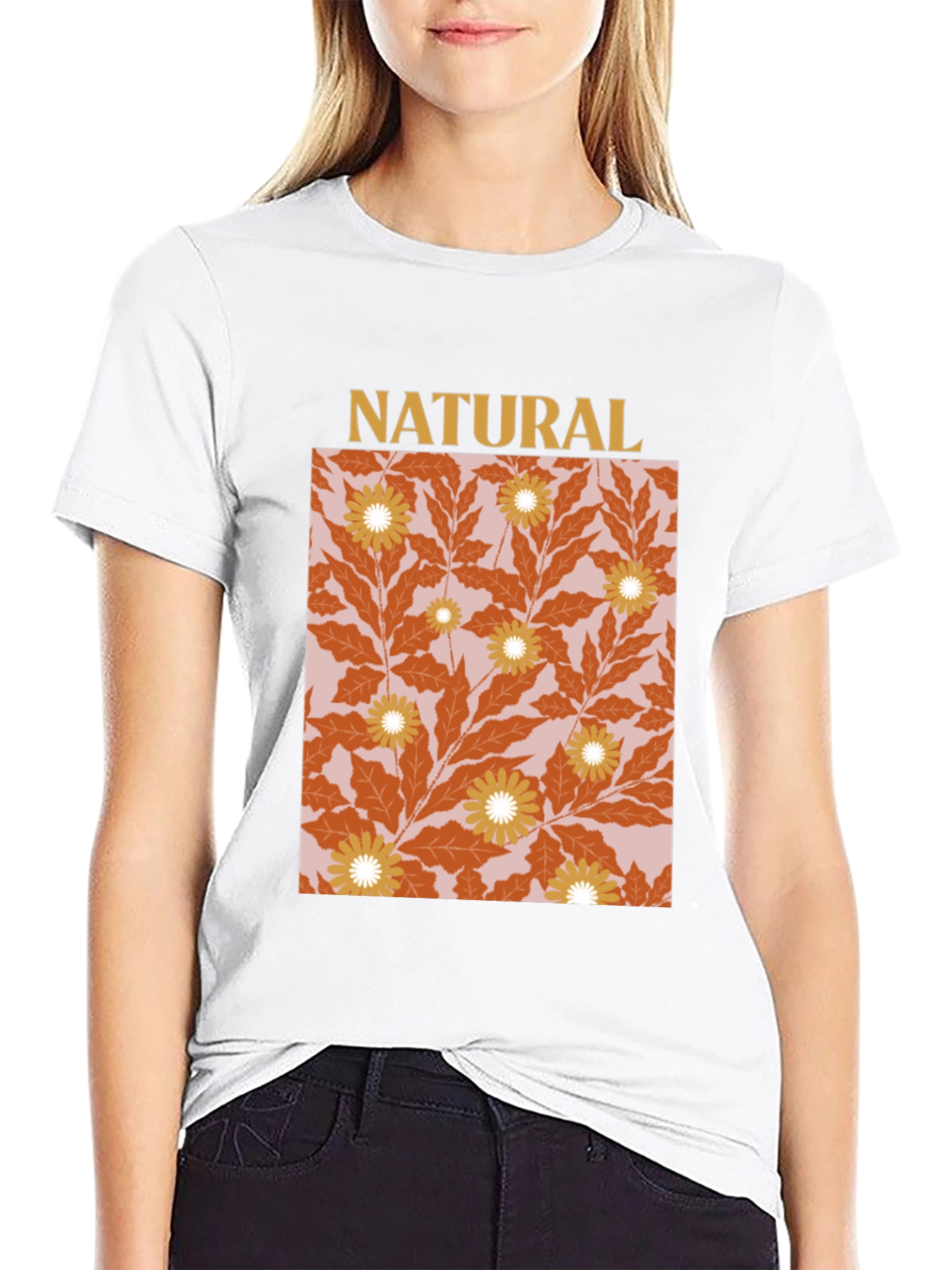 Natural Floral Graphic T-Shirt
