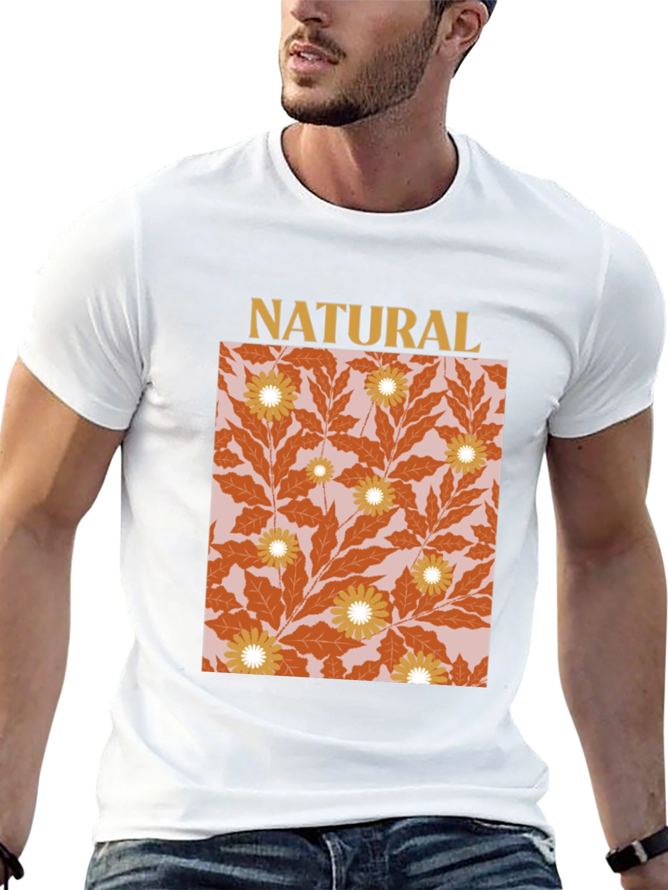 Natural Floral Graphic T-Shirt