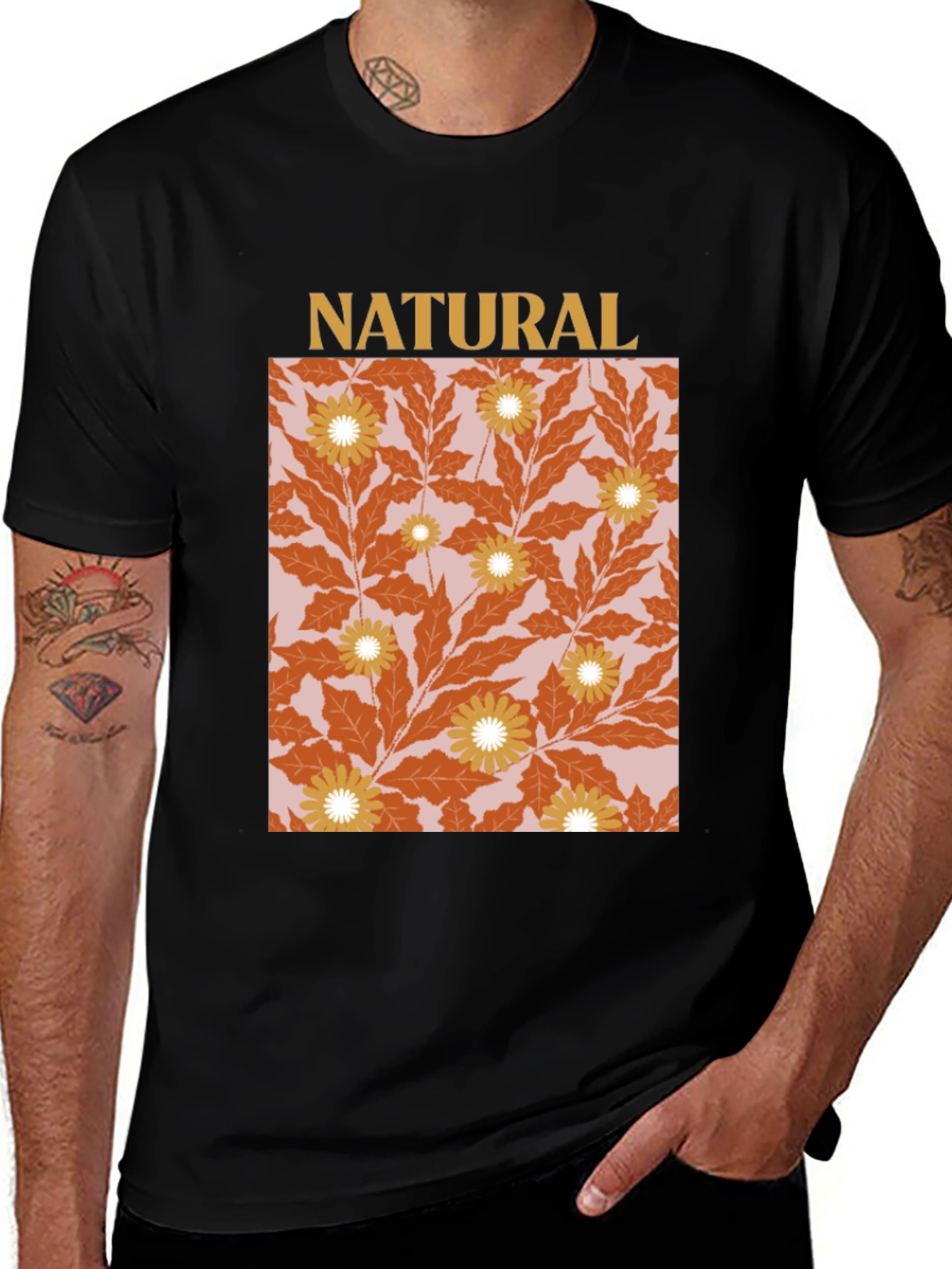 Natural Floral Graphic T-Shirt