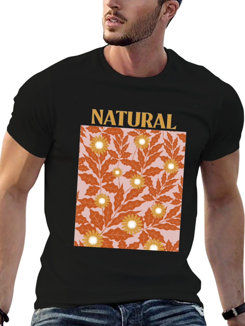 Natural Floral Graphic T-Shirt