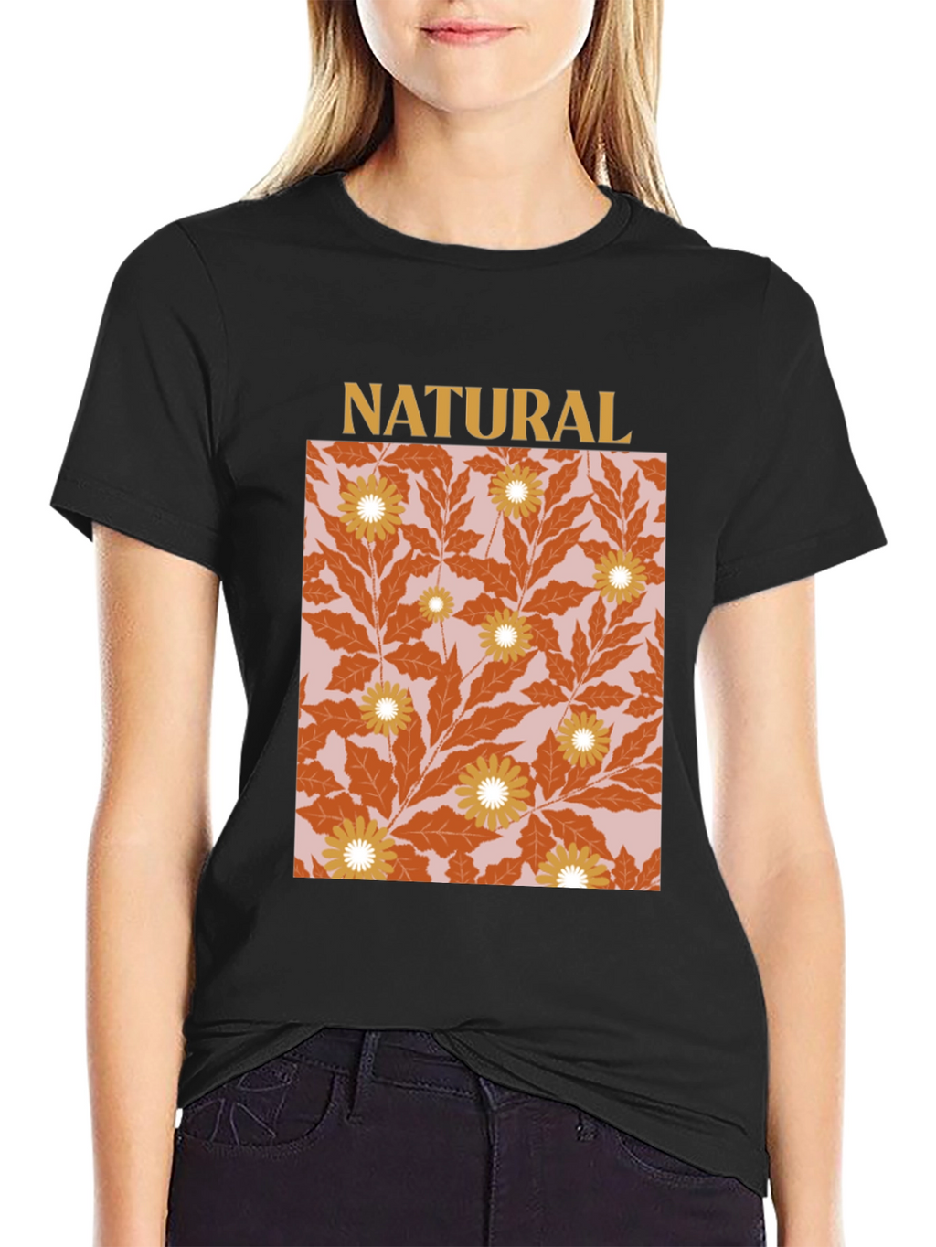 Natural Floral Graphic T-Shirt