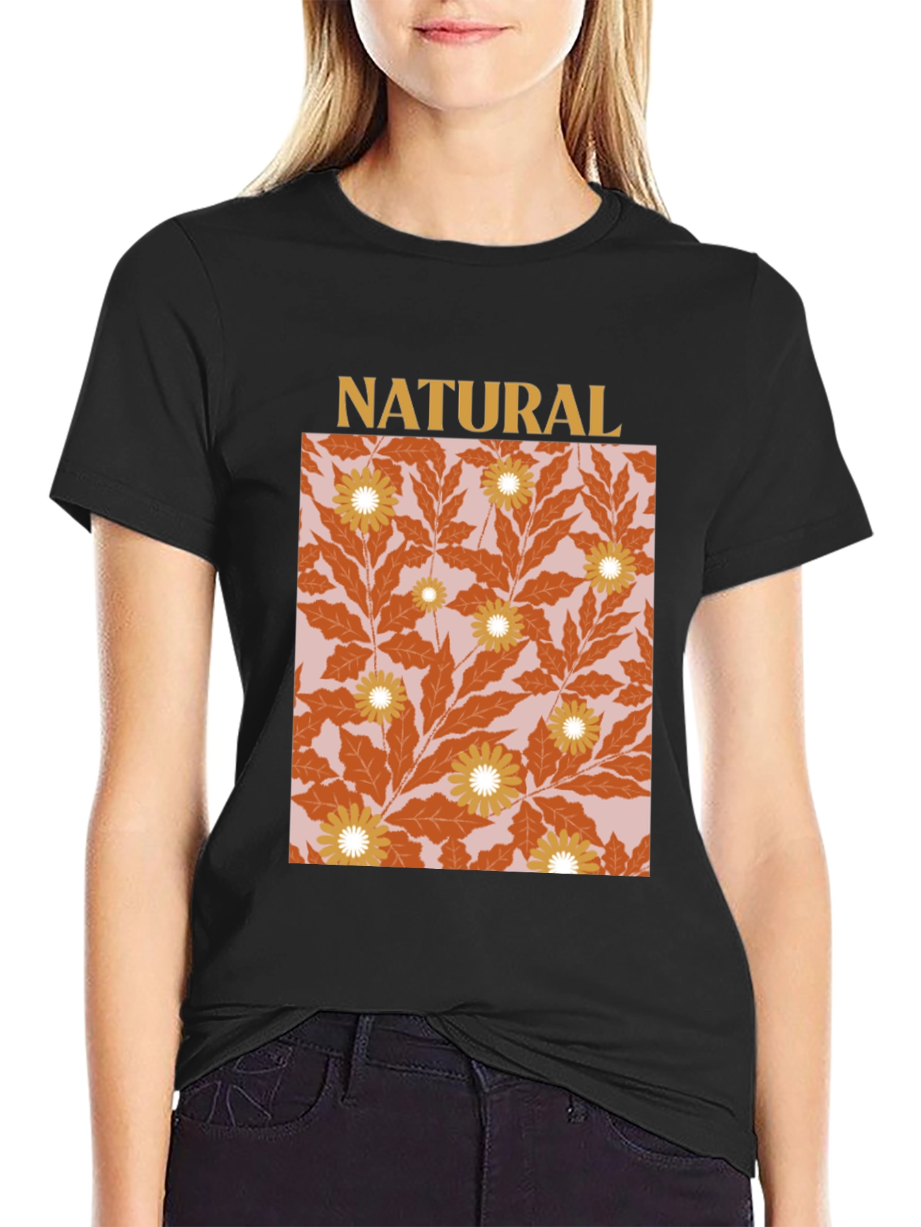 Natural Floral Graphic T-Shirt