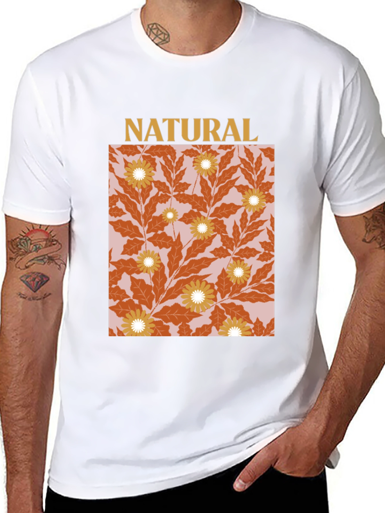 Natural Floral Graphic T-Shirt