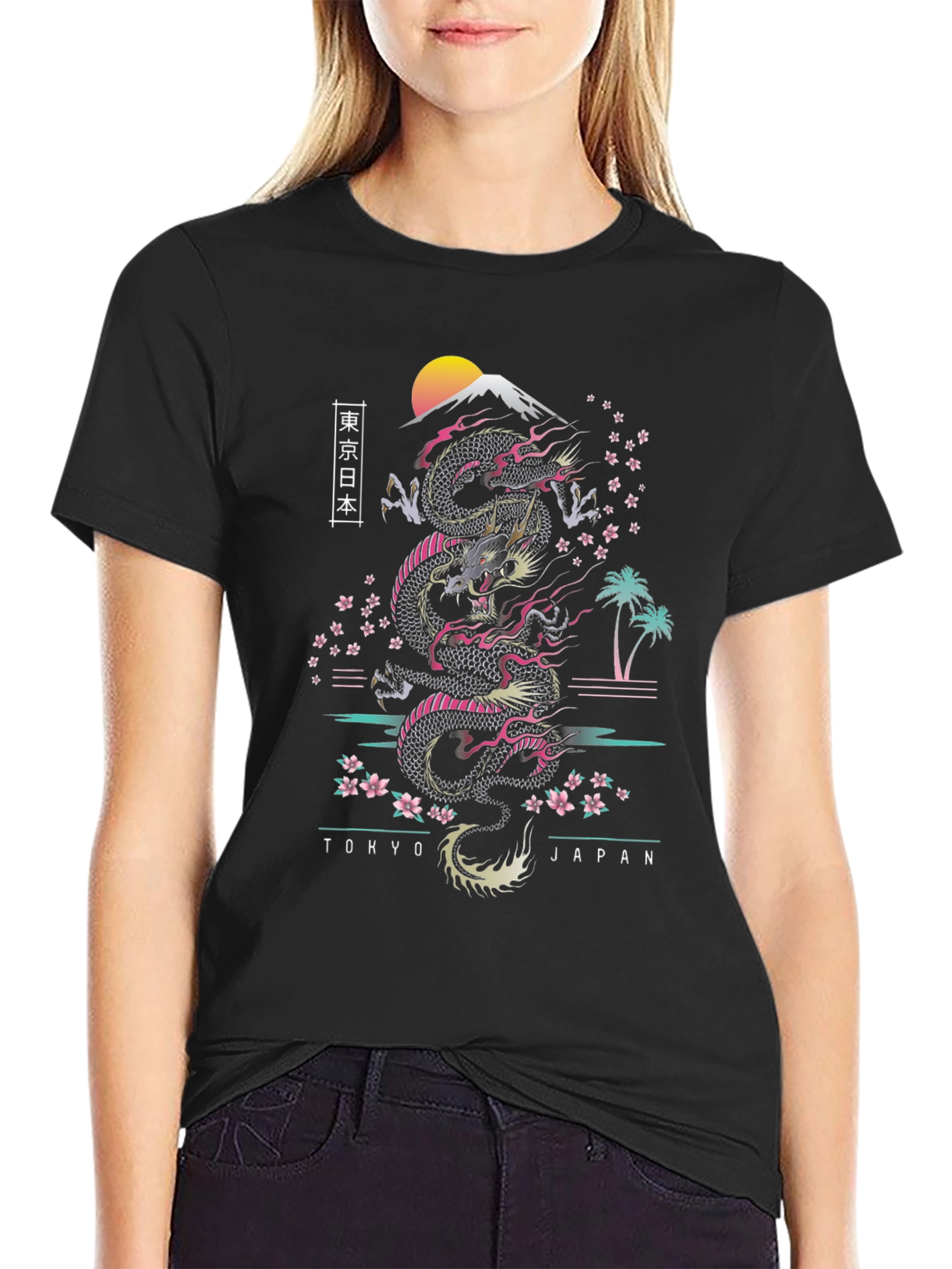 Tokyo Japan Dragon Graphic Tee