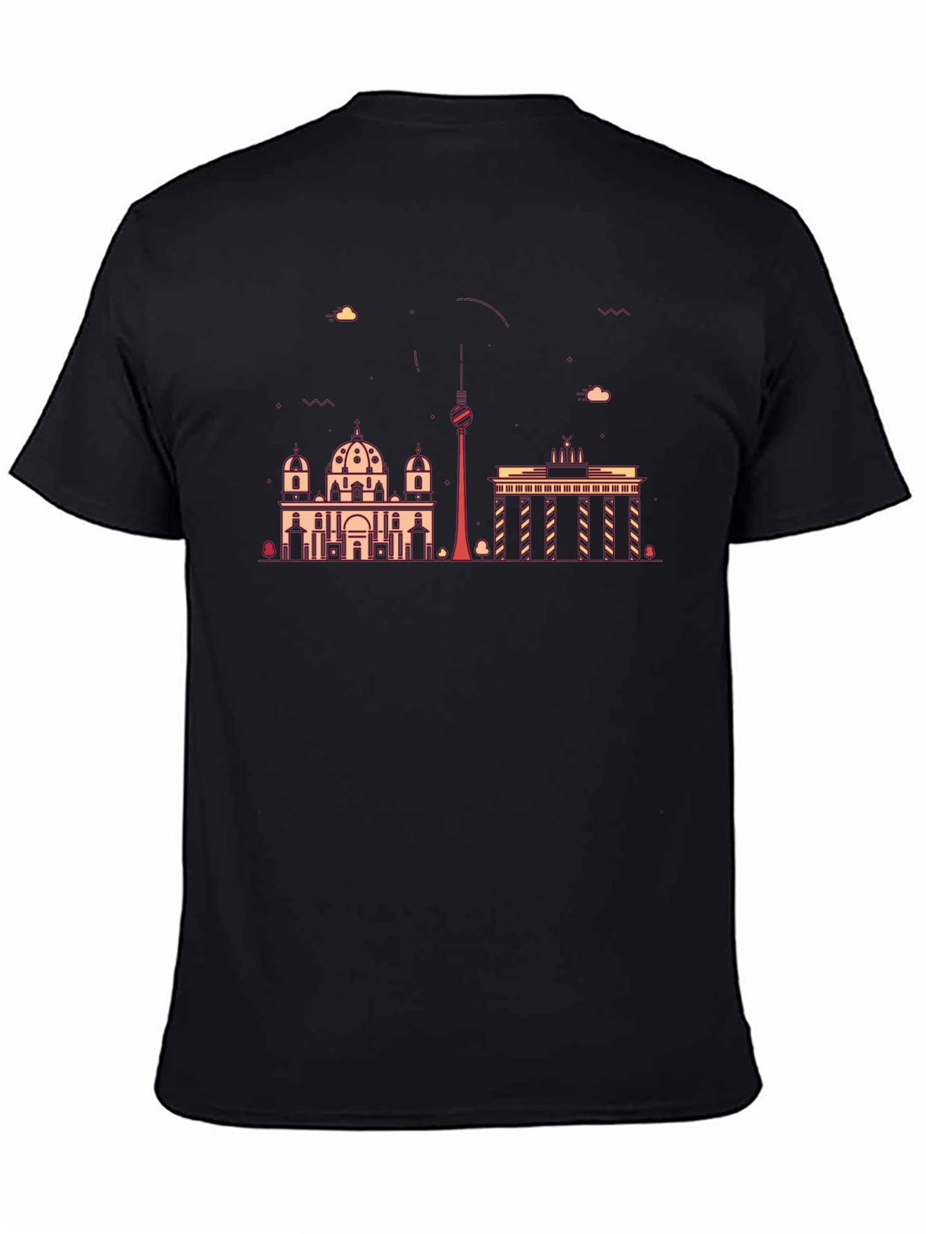 Berlin Skyline Black Graphic Tee