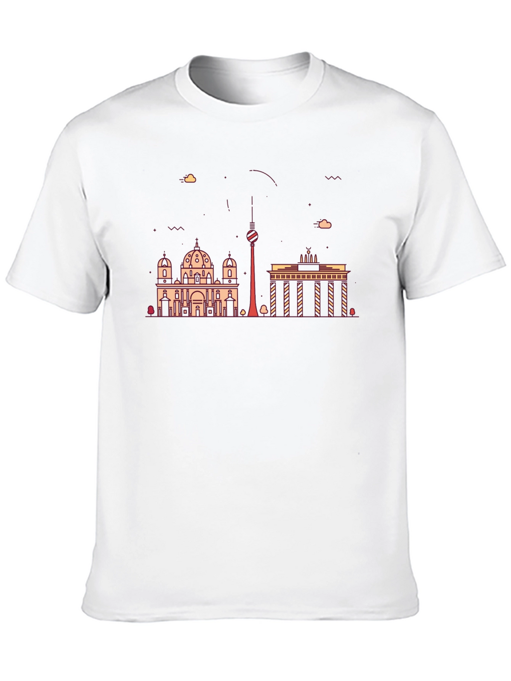 Berlin Skyline Black Graphic Tee