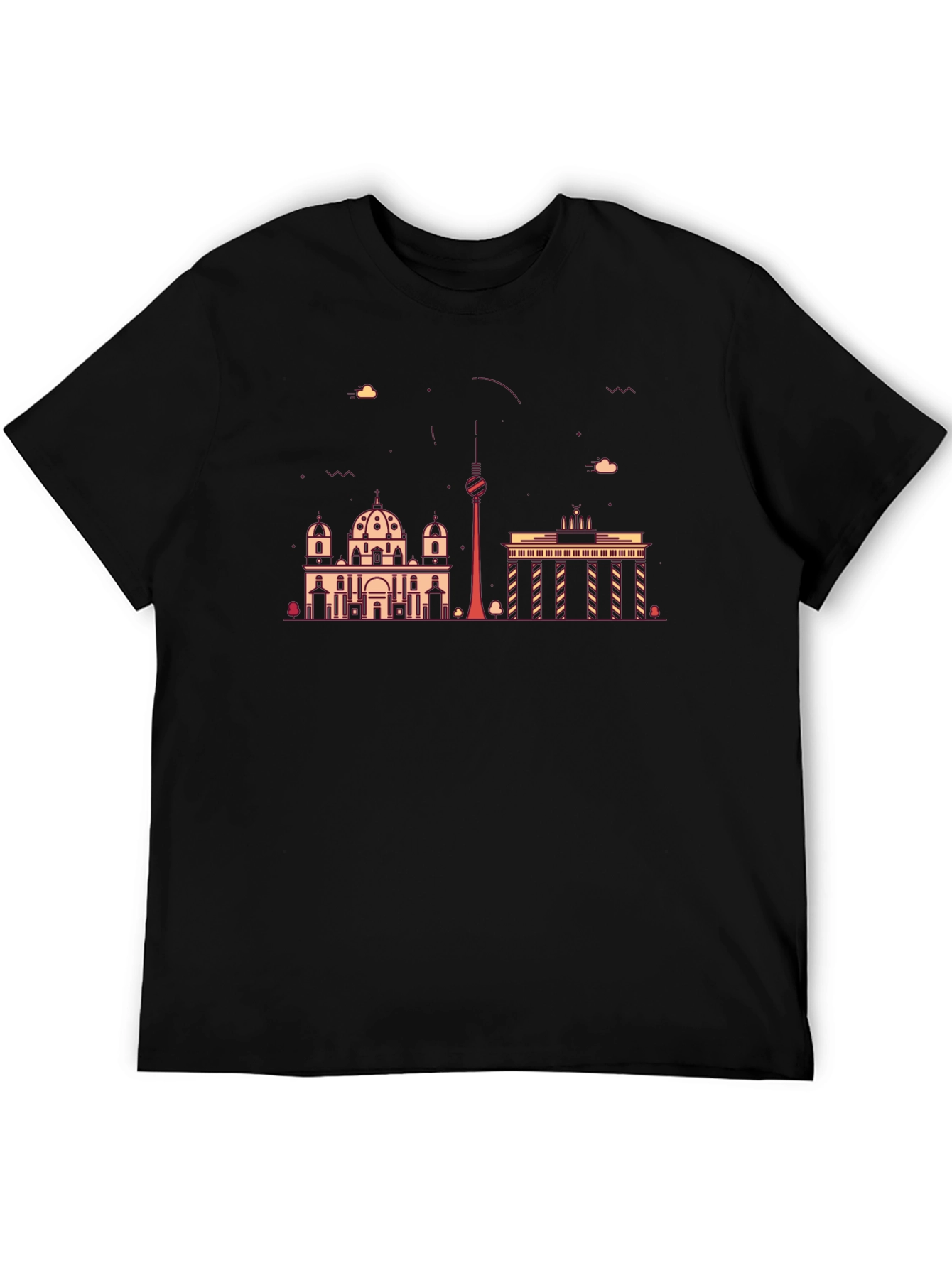 Berlin Skyline Black Graphic Tee
