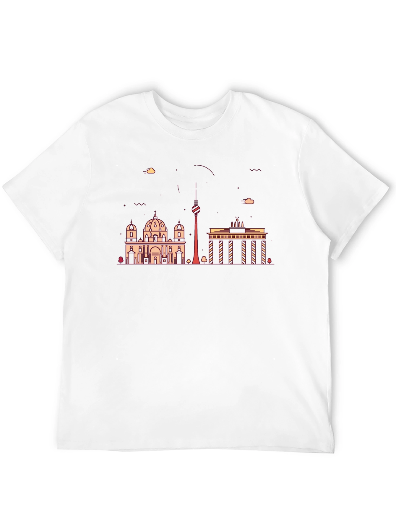 Berlin Skyline Black Graphic Tee