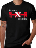 Hendrix Graphic Print Black T-Shirt