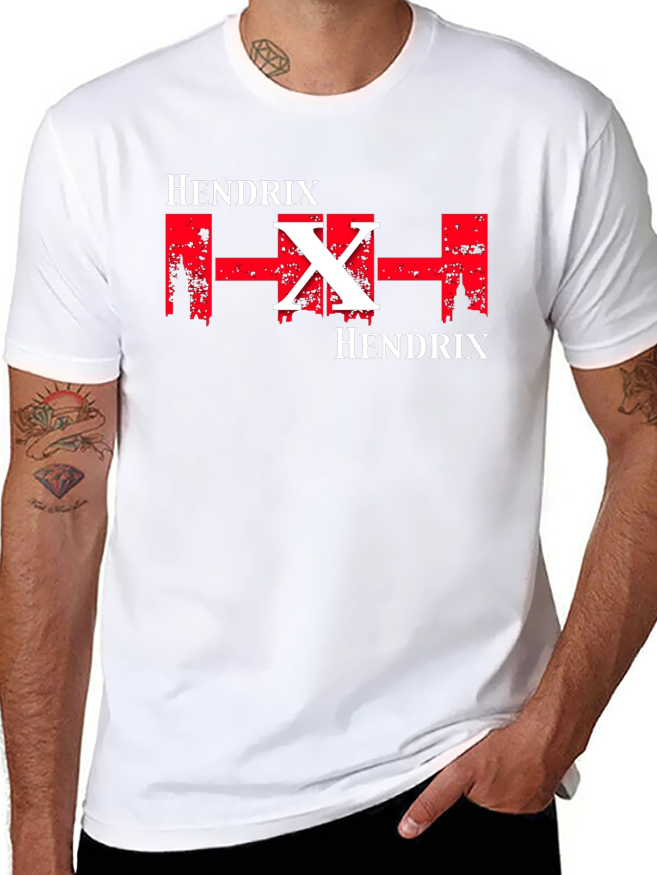 Hendrix Graphic Print Black T-Shirt