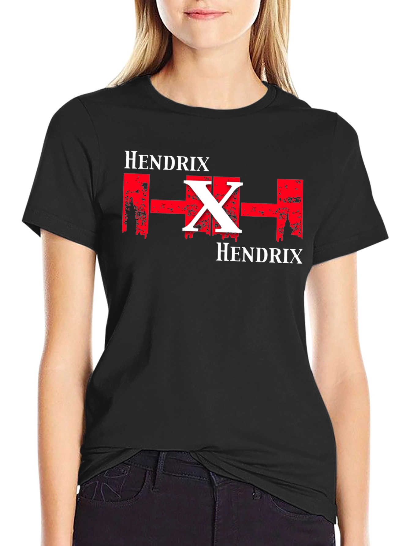 Hendrix Graphic Print Black T-Shirt