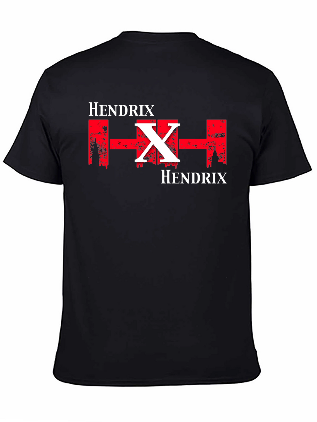 Hendrix Graphic Print Black T-Shirt