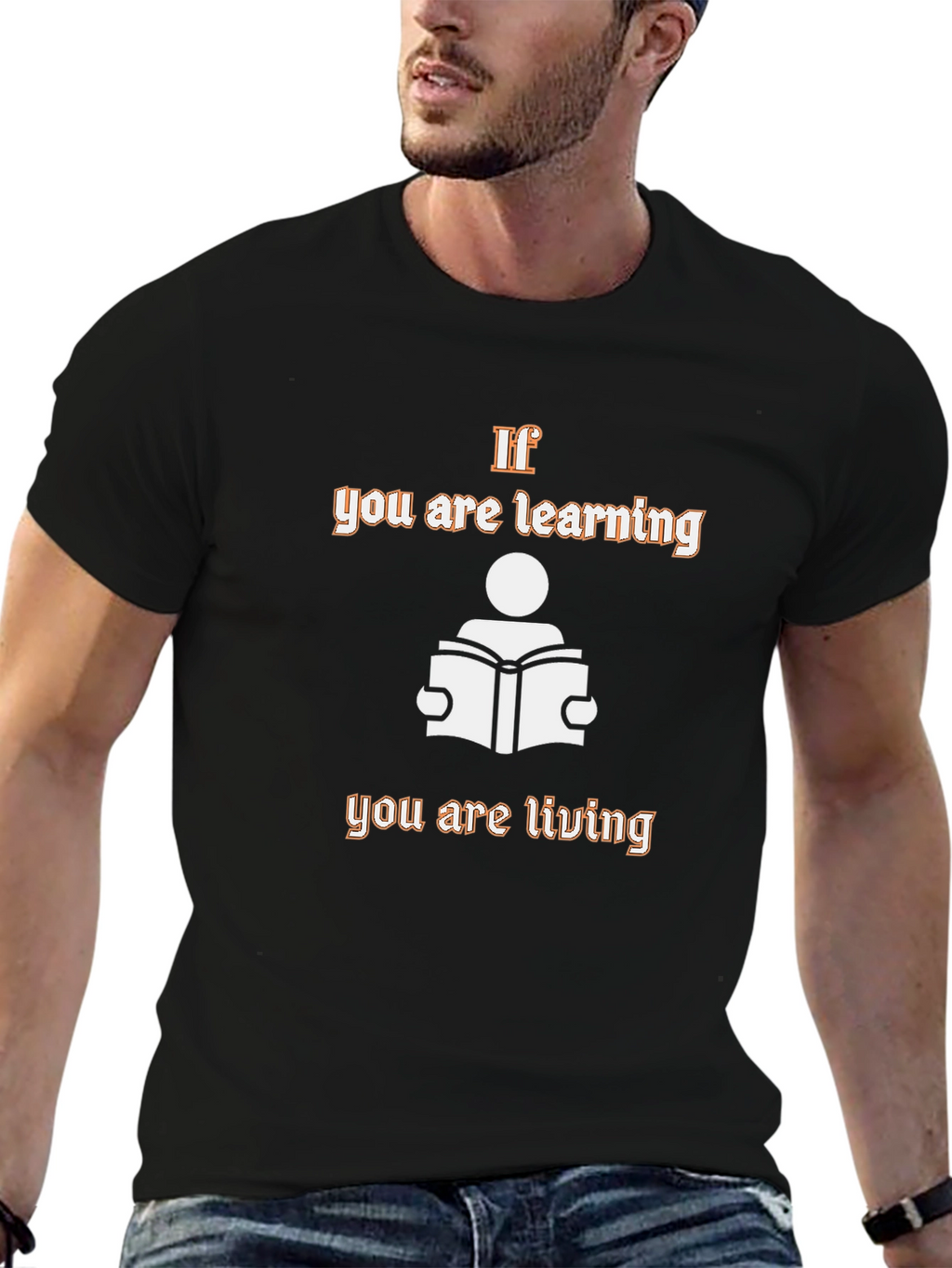 If You Are Learning Black Graphic Tee