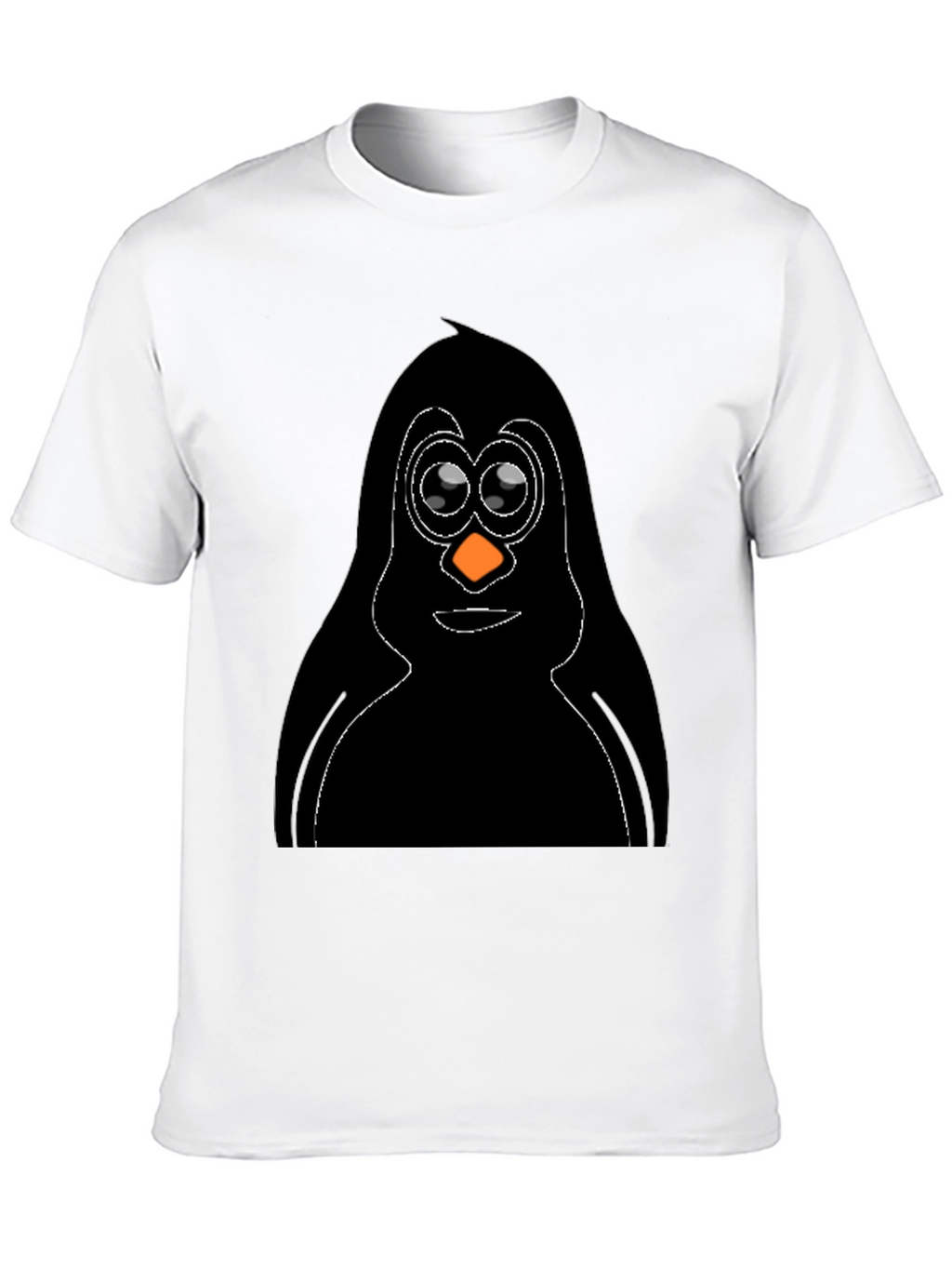 Penguin Graphic Tee - Black Cotton T-Shirt
