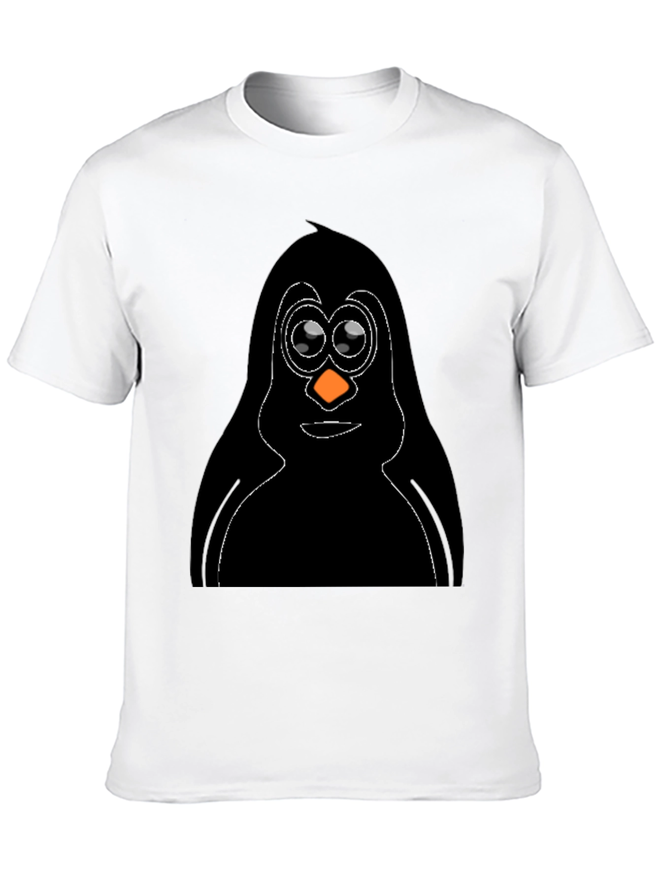 Penguin Graphic Tee - Black Cotton T-Shirt