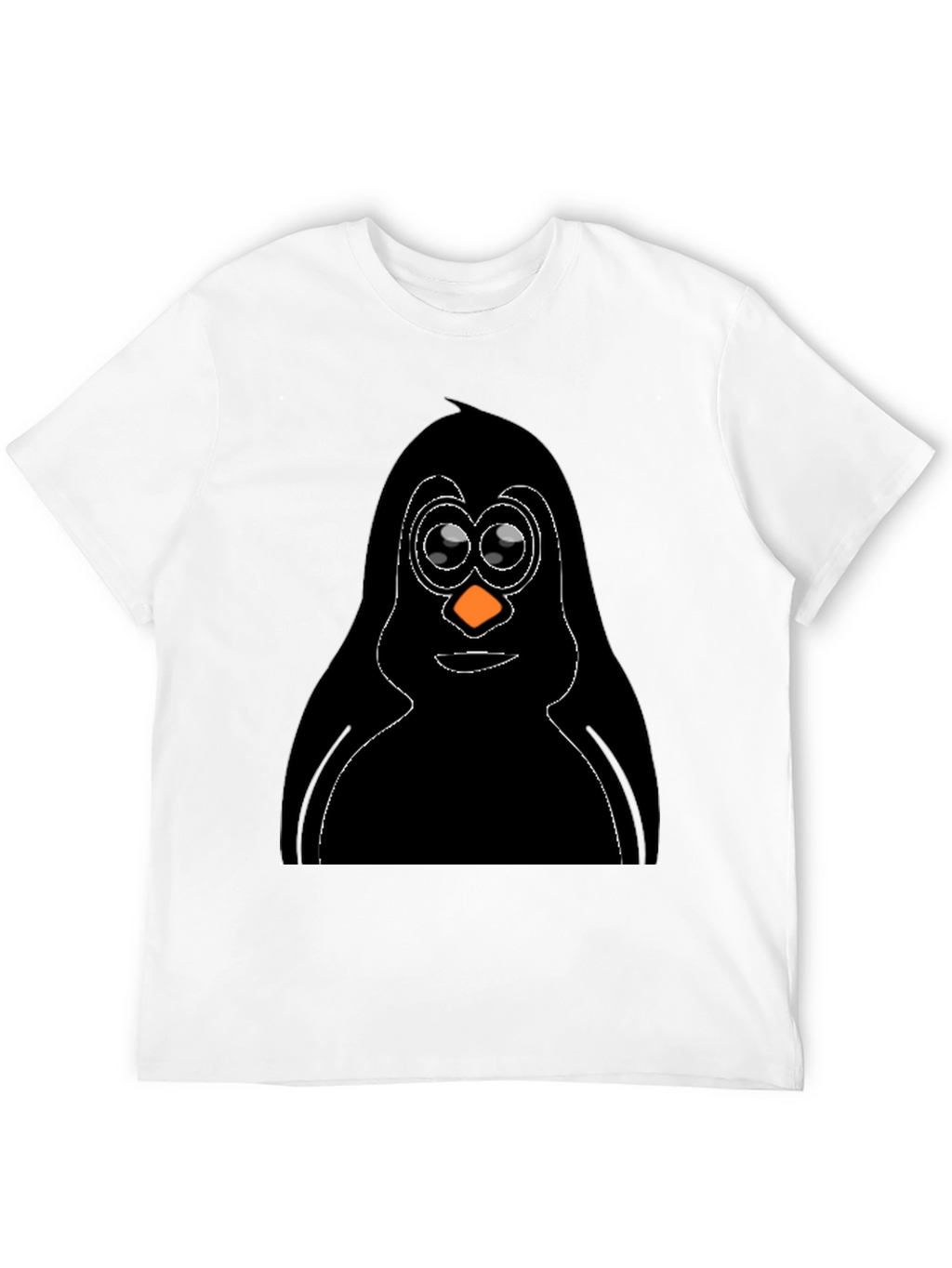 Penguin Graphic Tee - Black Cotton T-Shirt