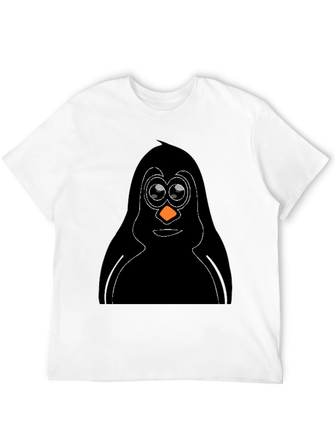Penguin Graphic Tee - Black Cotton T-Shirt