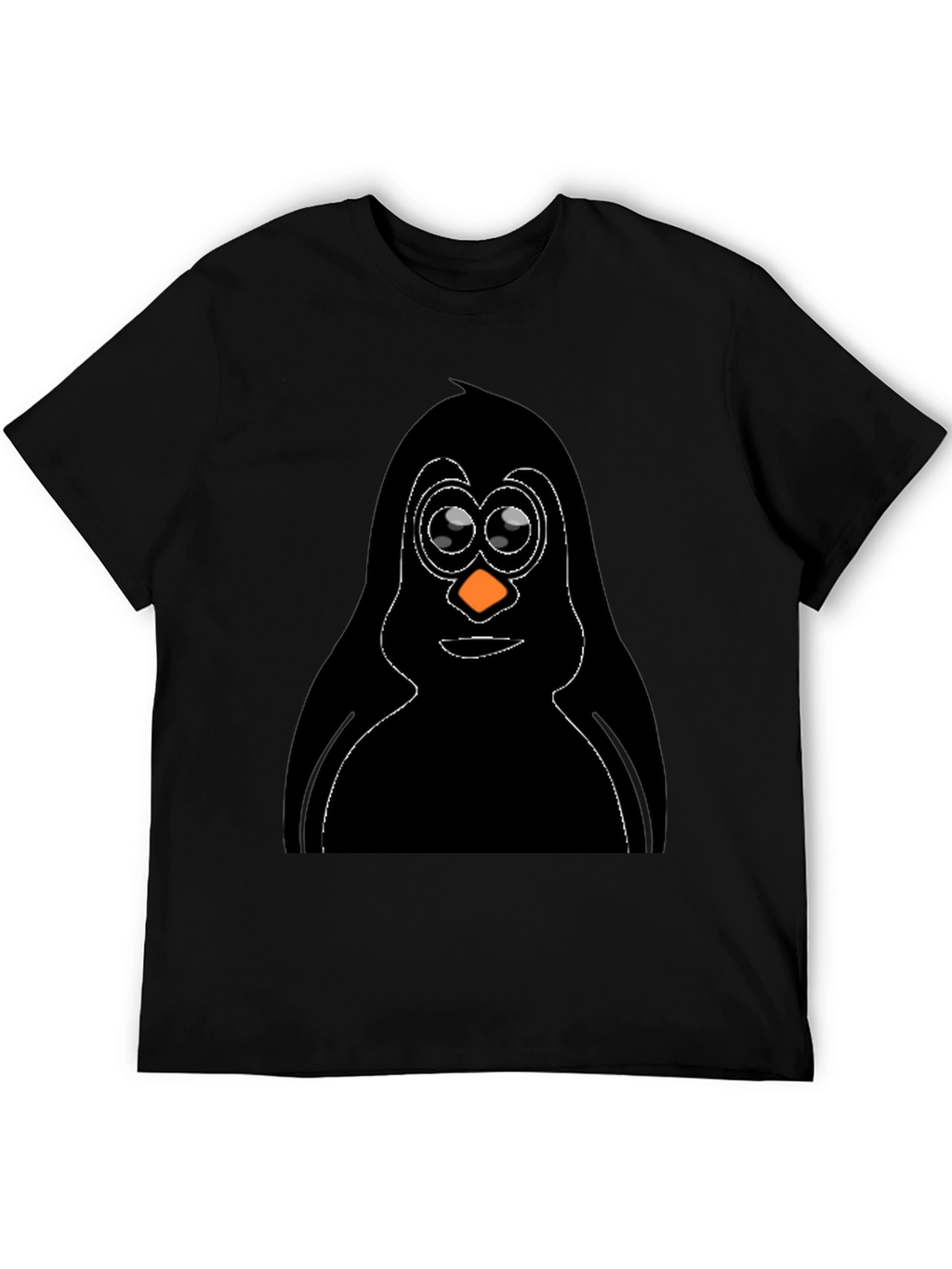 Penguin Graphic Tee - Black Cotton T-Shirt
