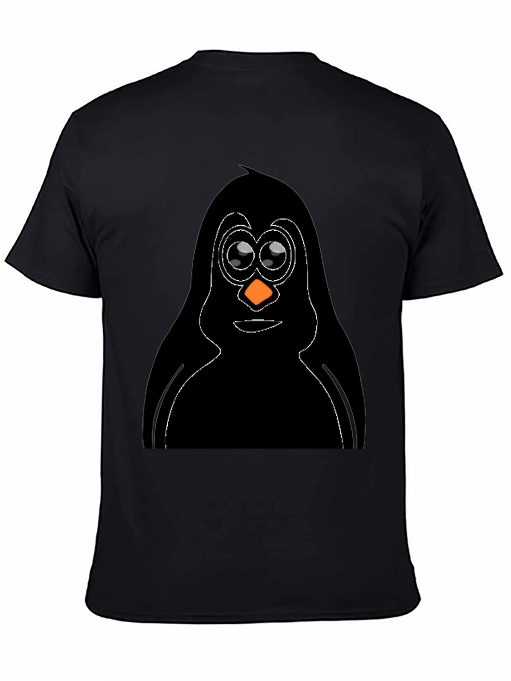 Penguin Graphic Tee - Black Cotton T-Shirt