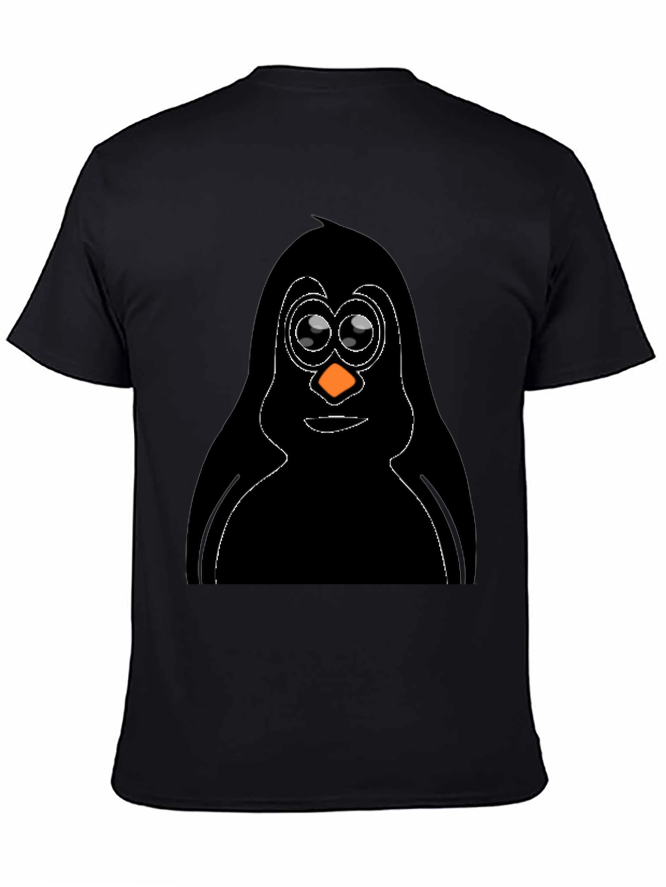Penguin Graphic Tee - Black Cotton T-Shirt