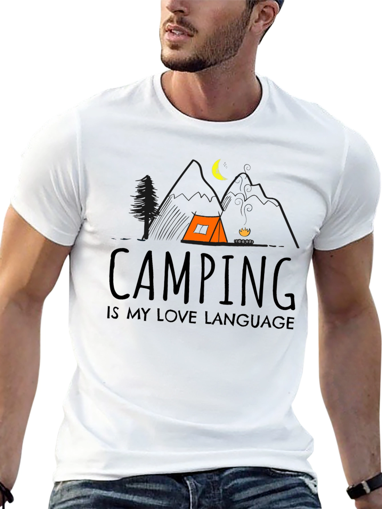 Camping is My Love Language Black Tee